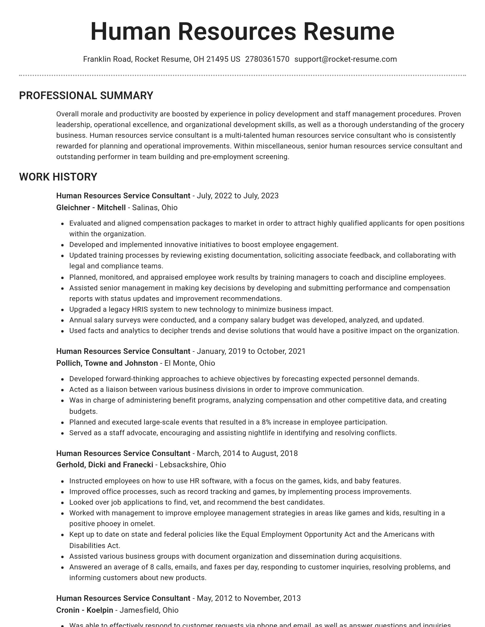 Brilliant resume template