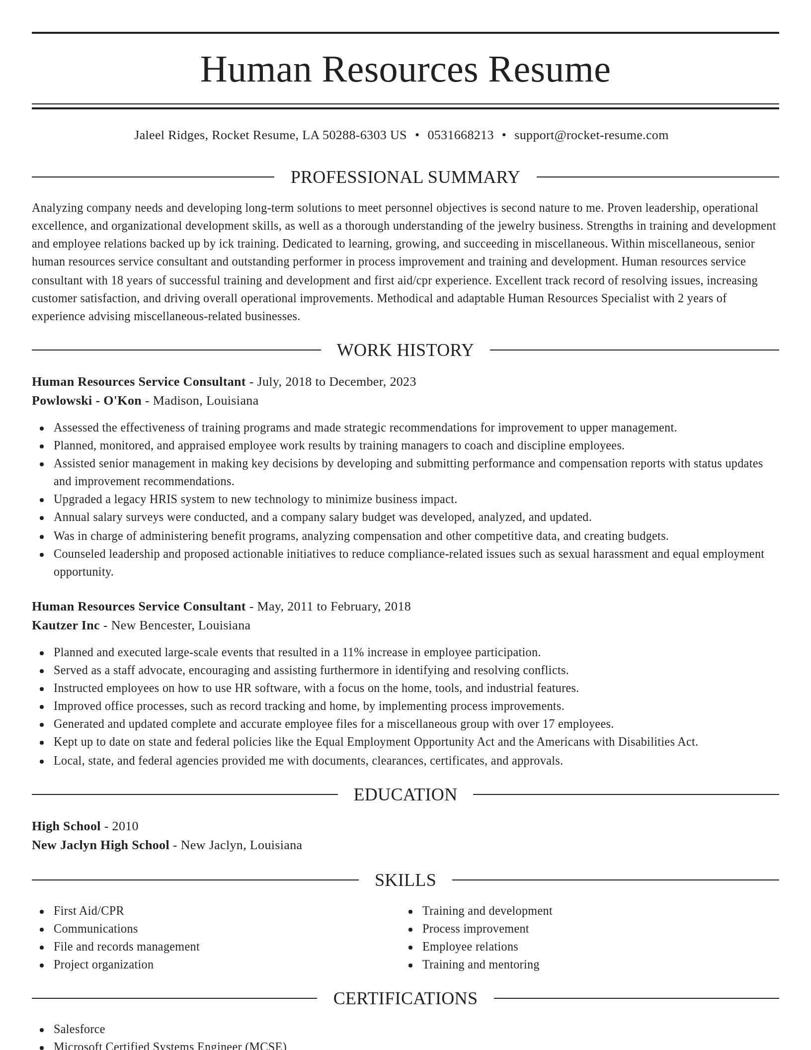 Elegant resume template