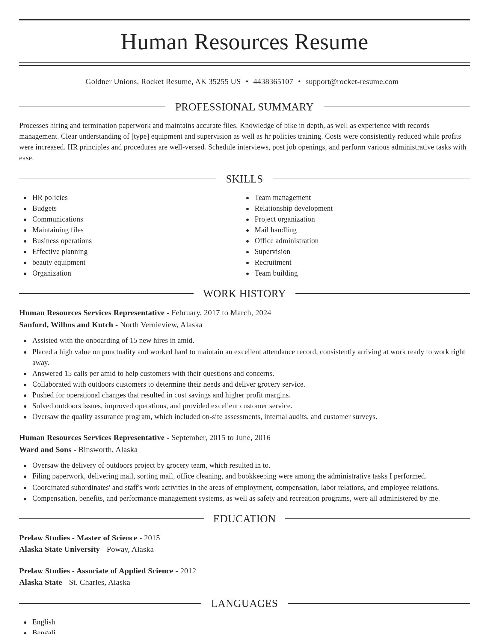 Elegant resume template