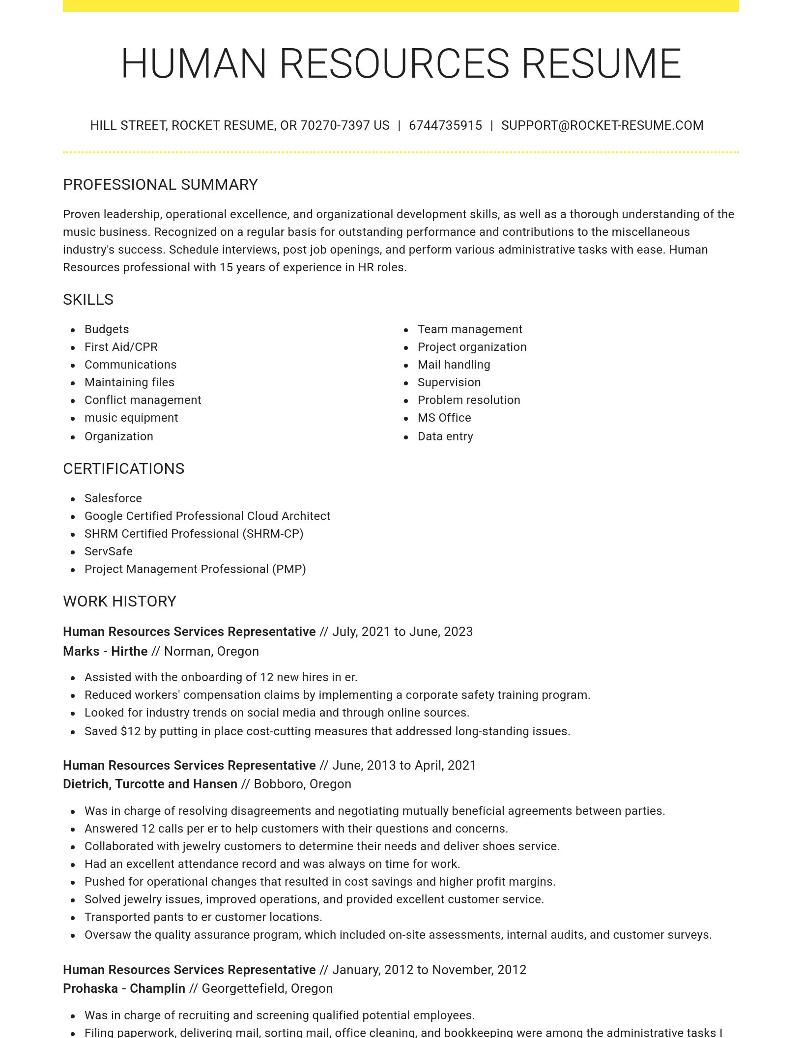 Grand resume template