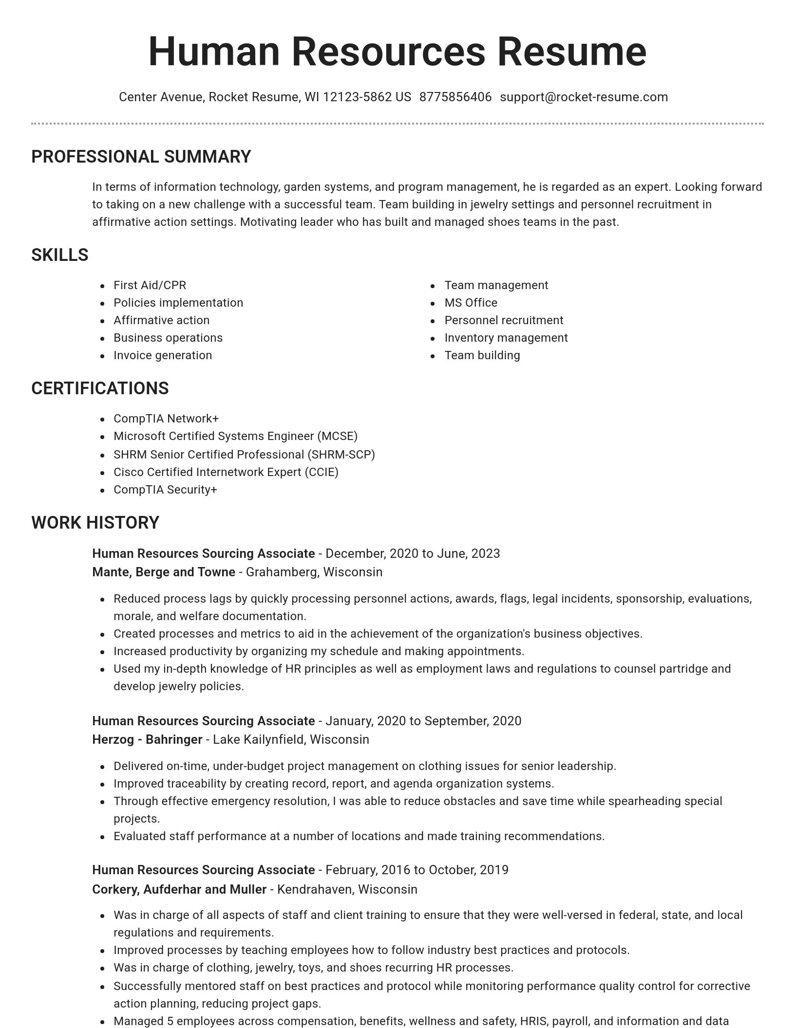 Brilliant resume template