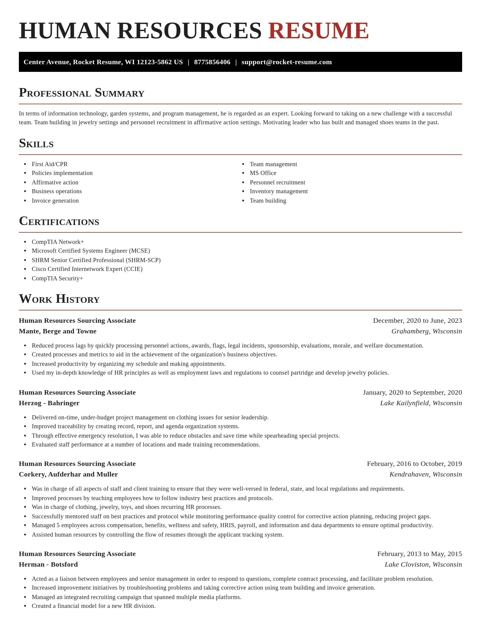 Exquisite resume template