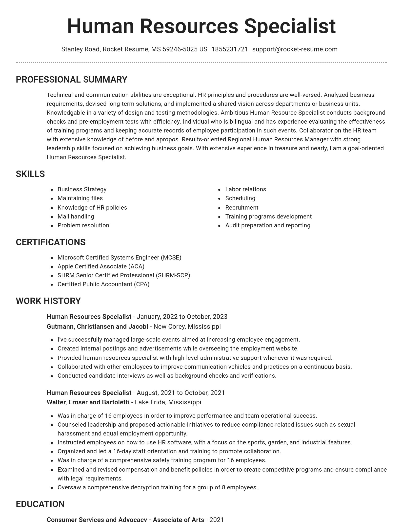 Brilliant resume template