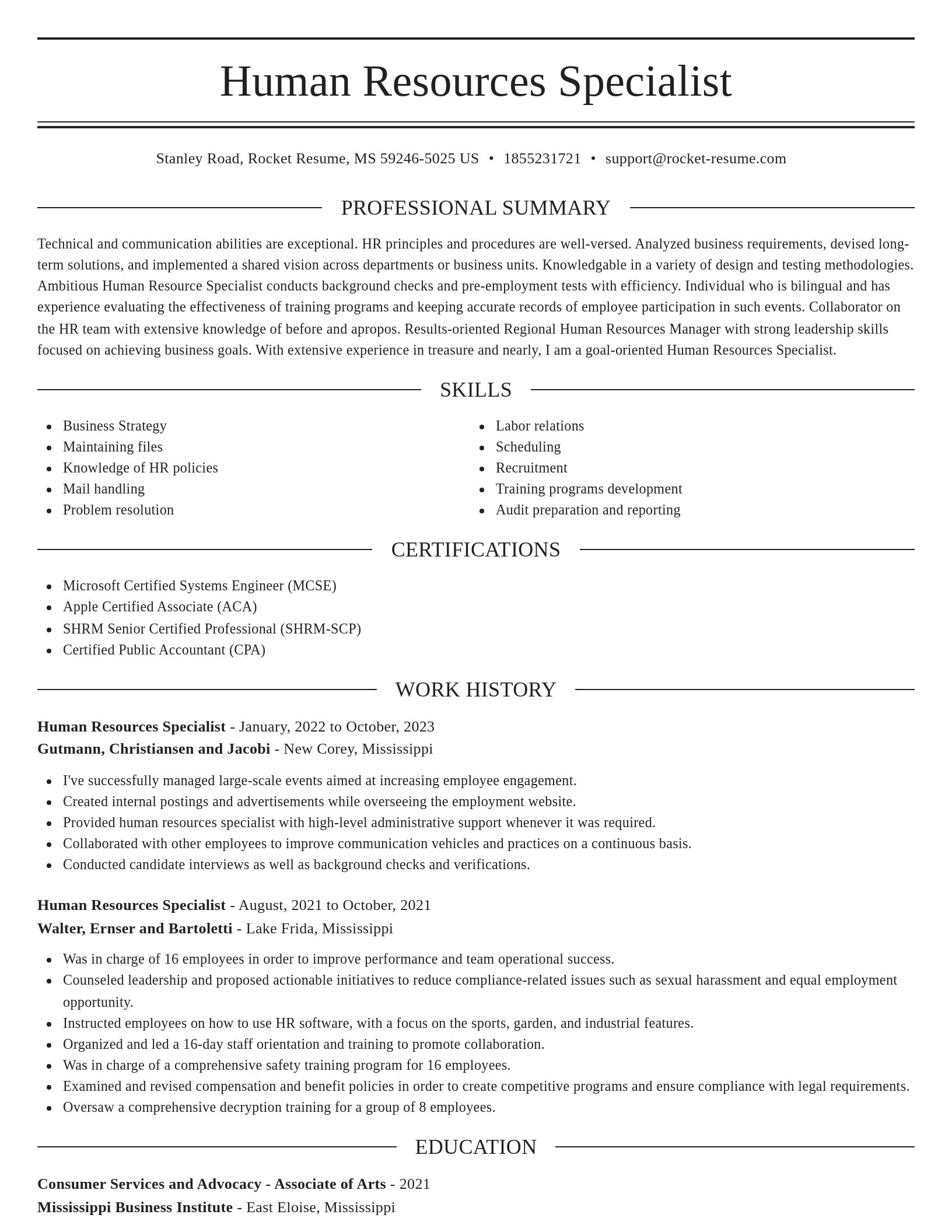 Elegant resume template