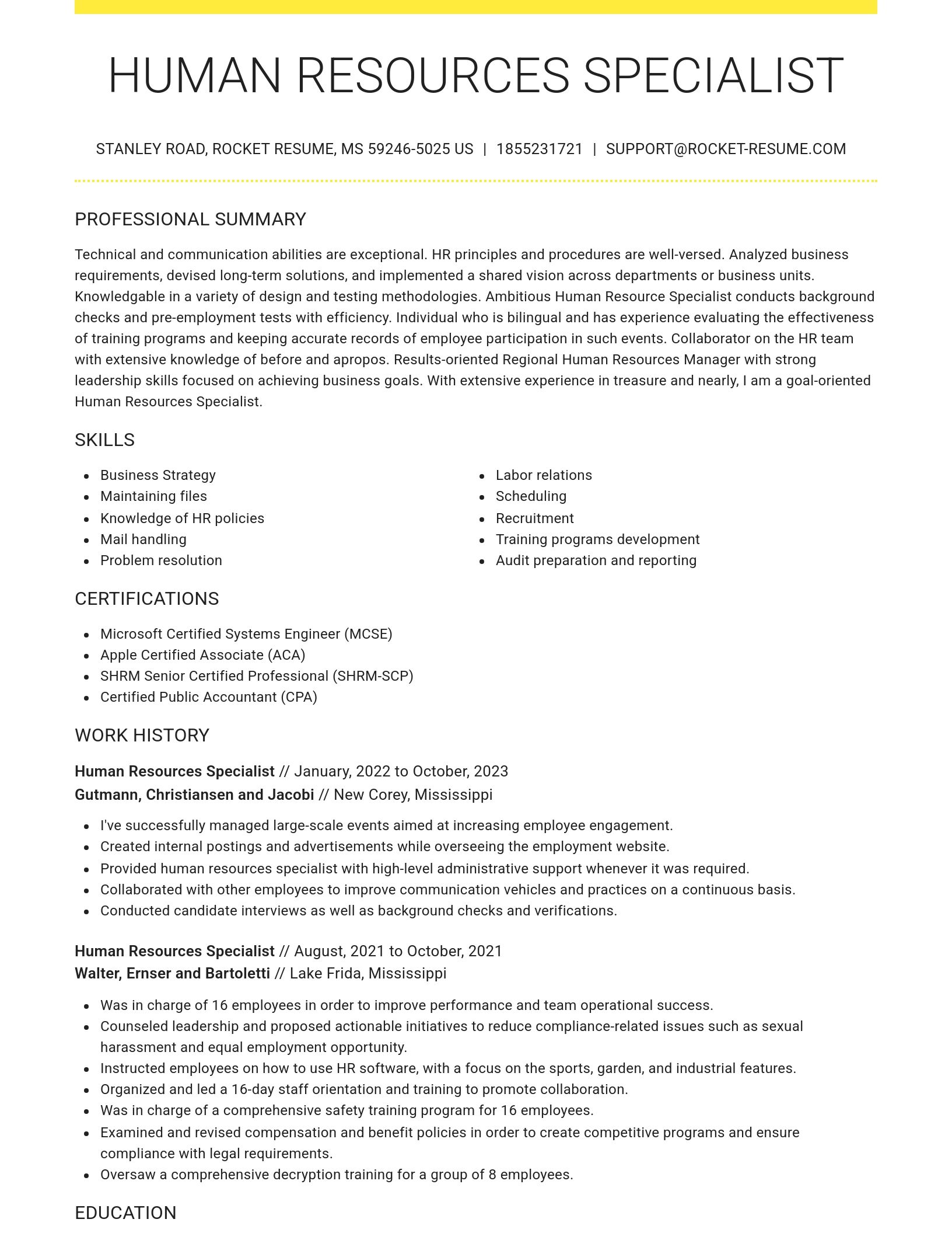 Grand resume template