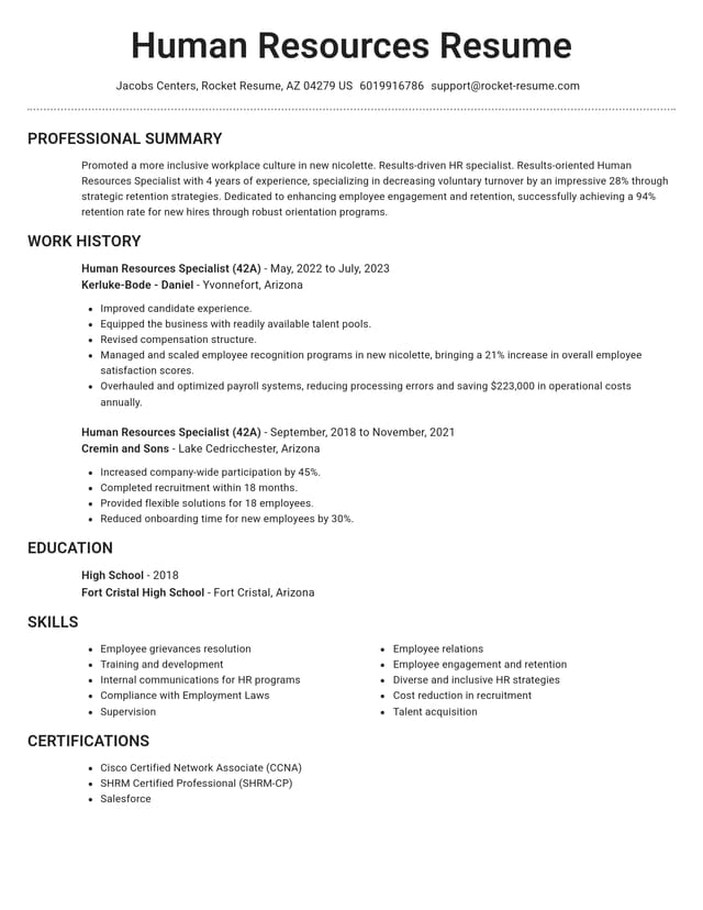 Brilliant resume template