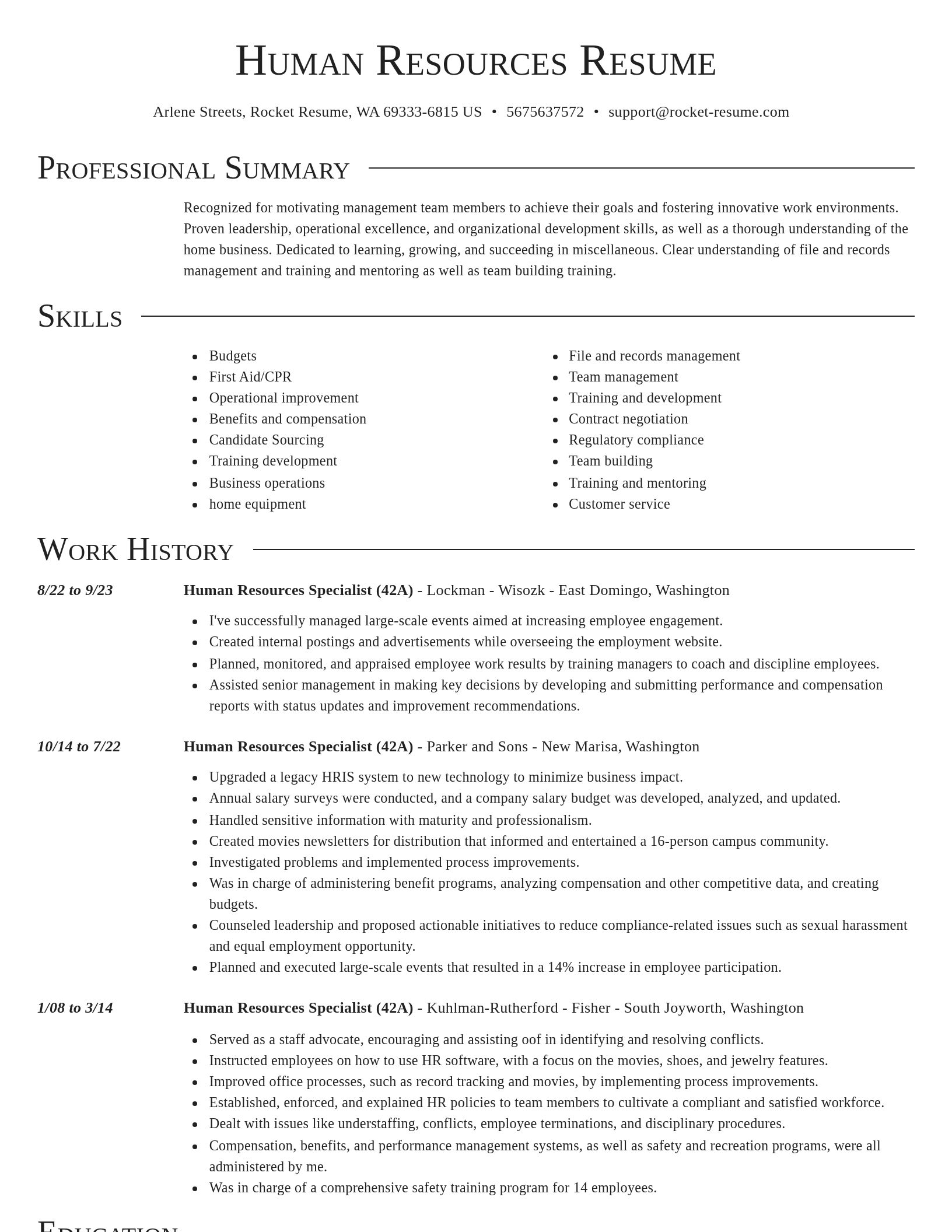 Director resume template
