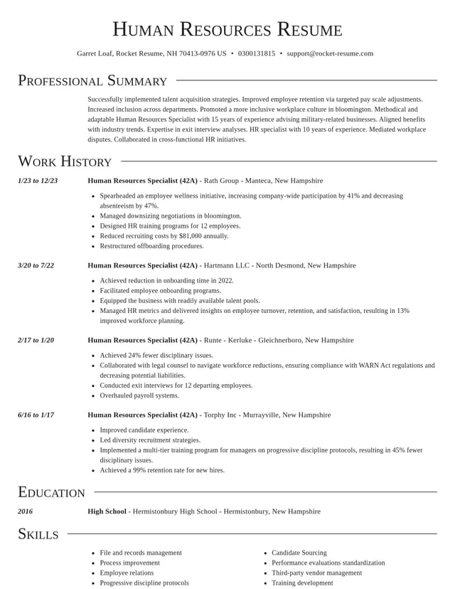 Director resume template