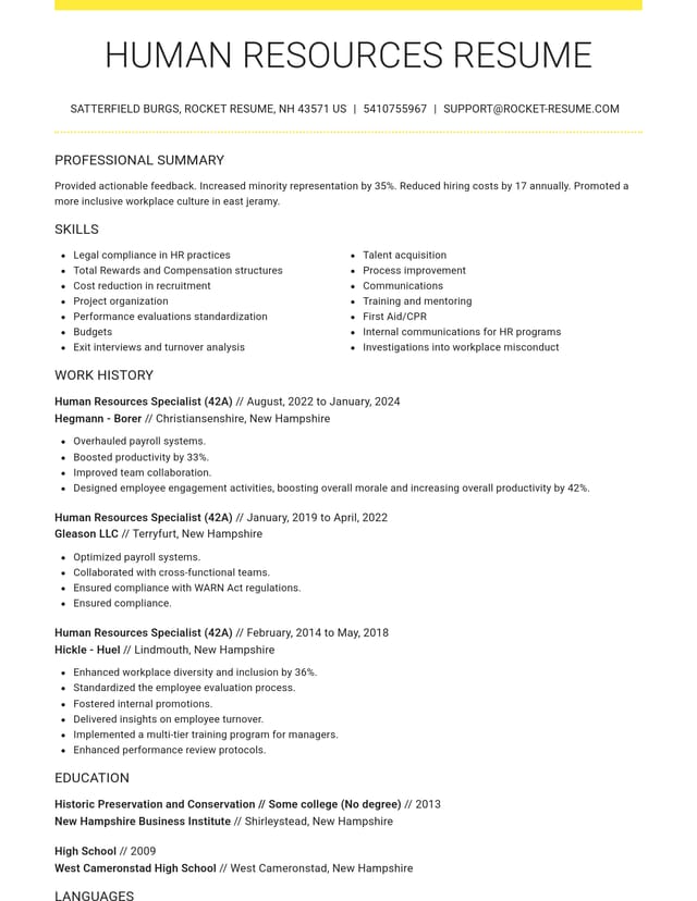 Grand resume template