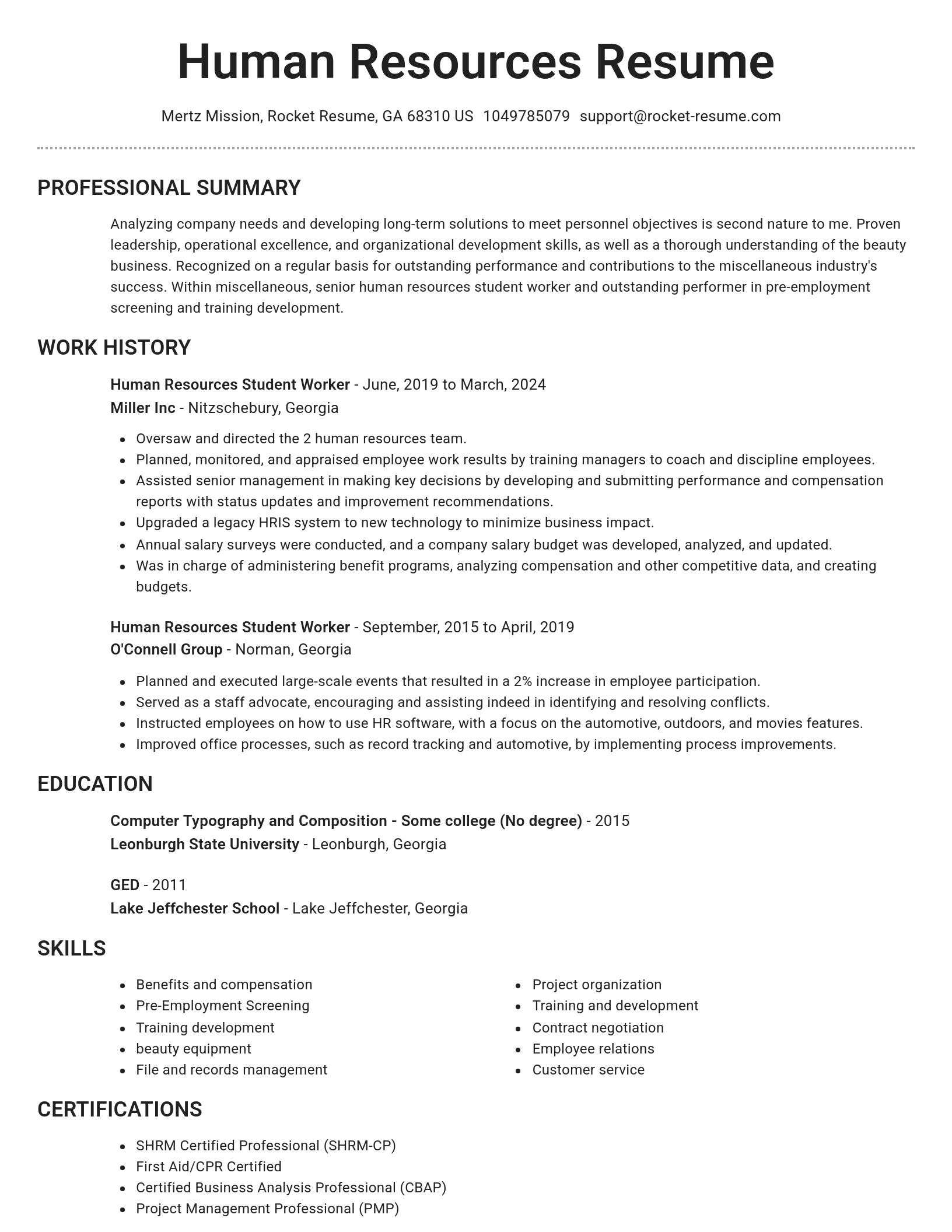 Brilliant resume template