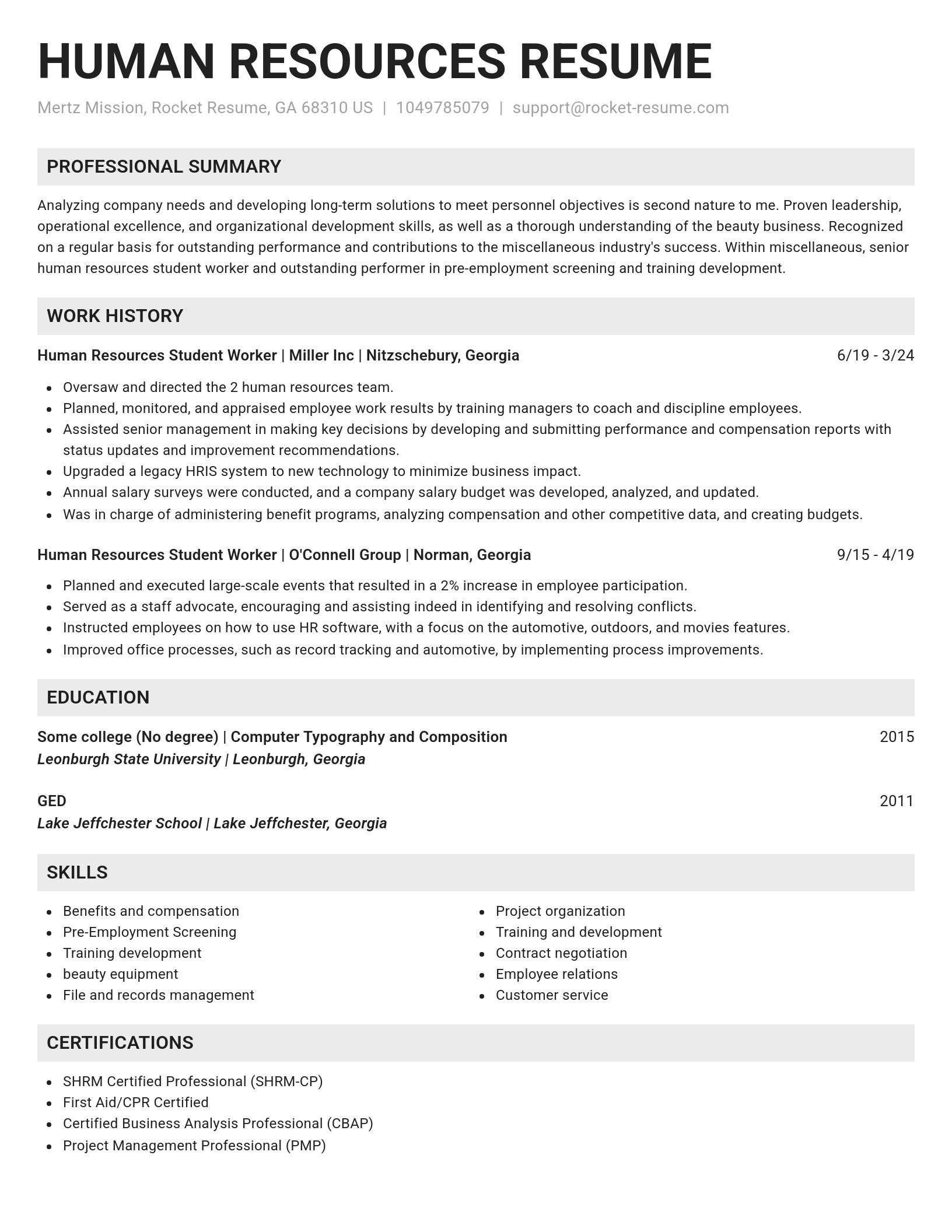Genius resume template