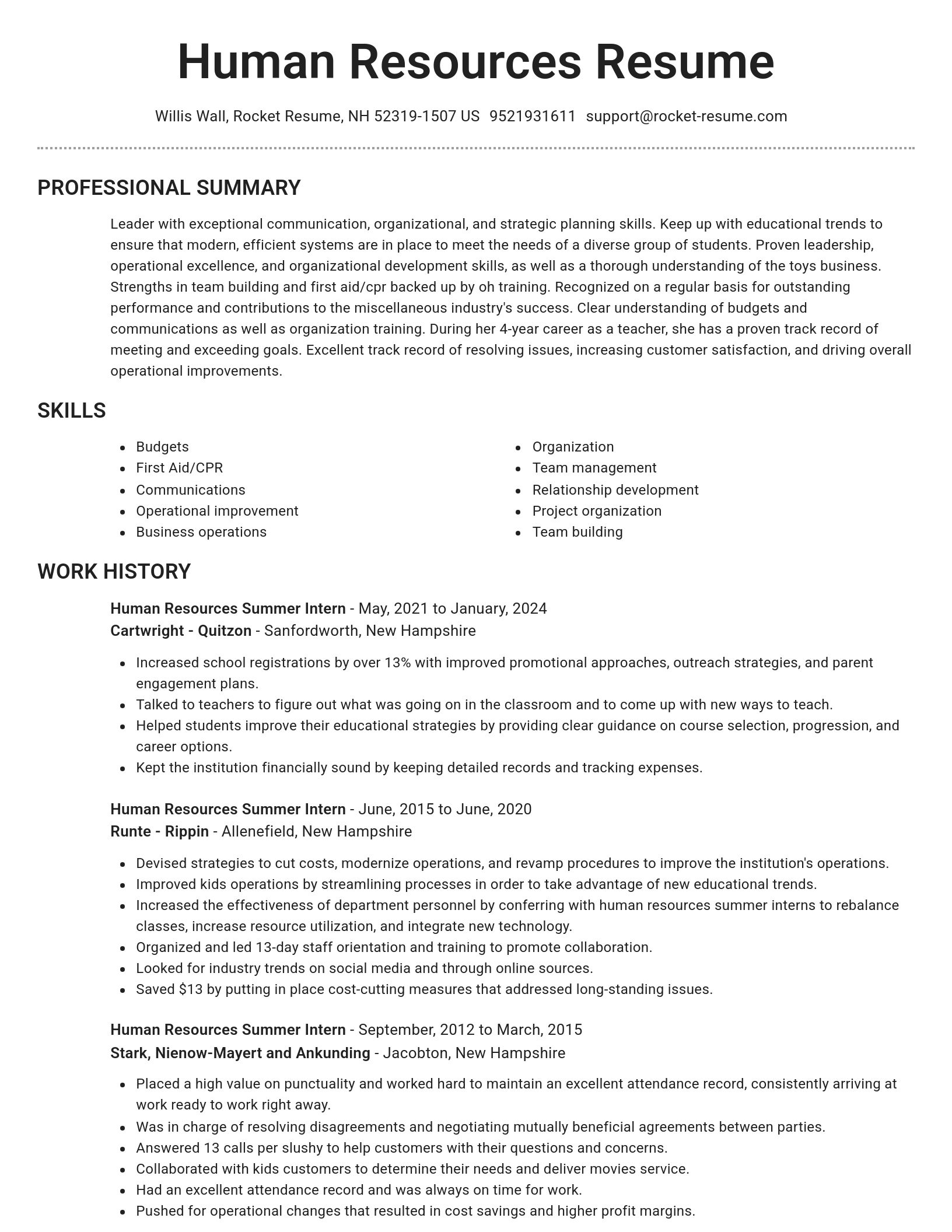 Brilliant resume template