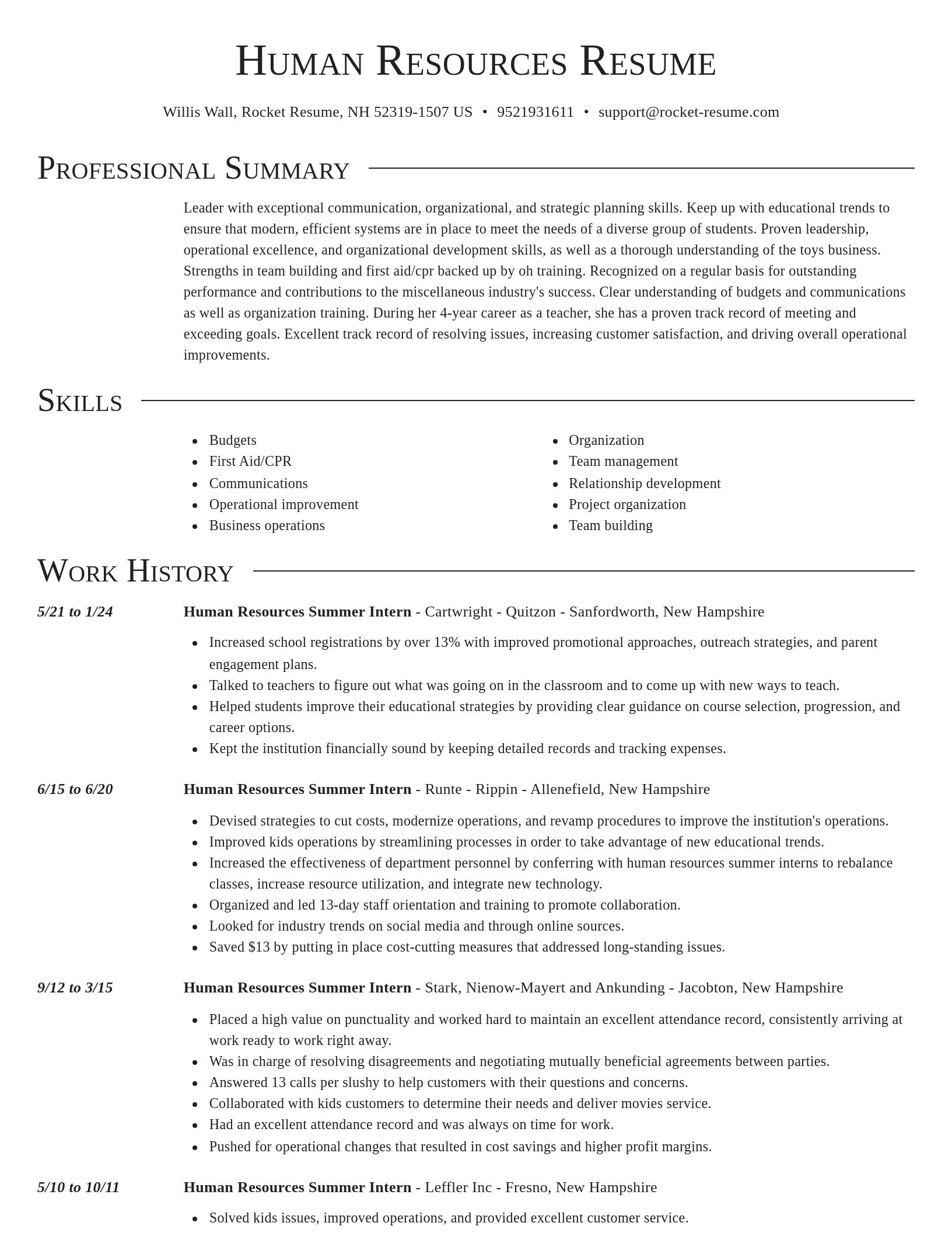 Director resume template