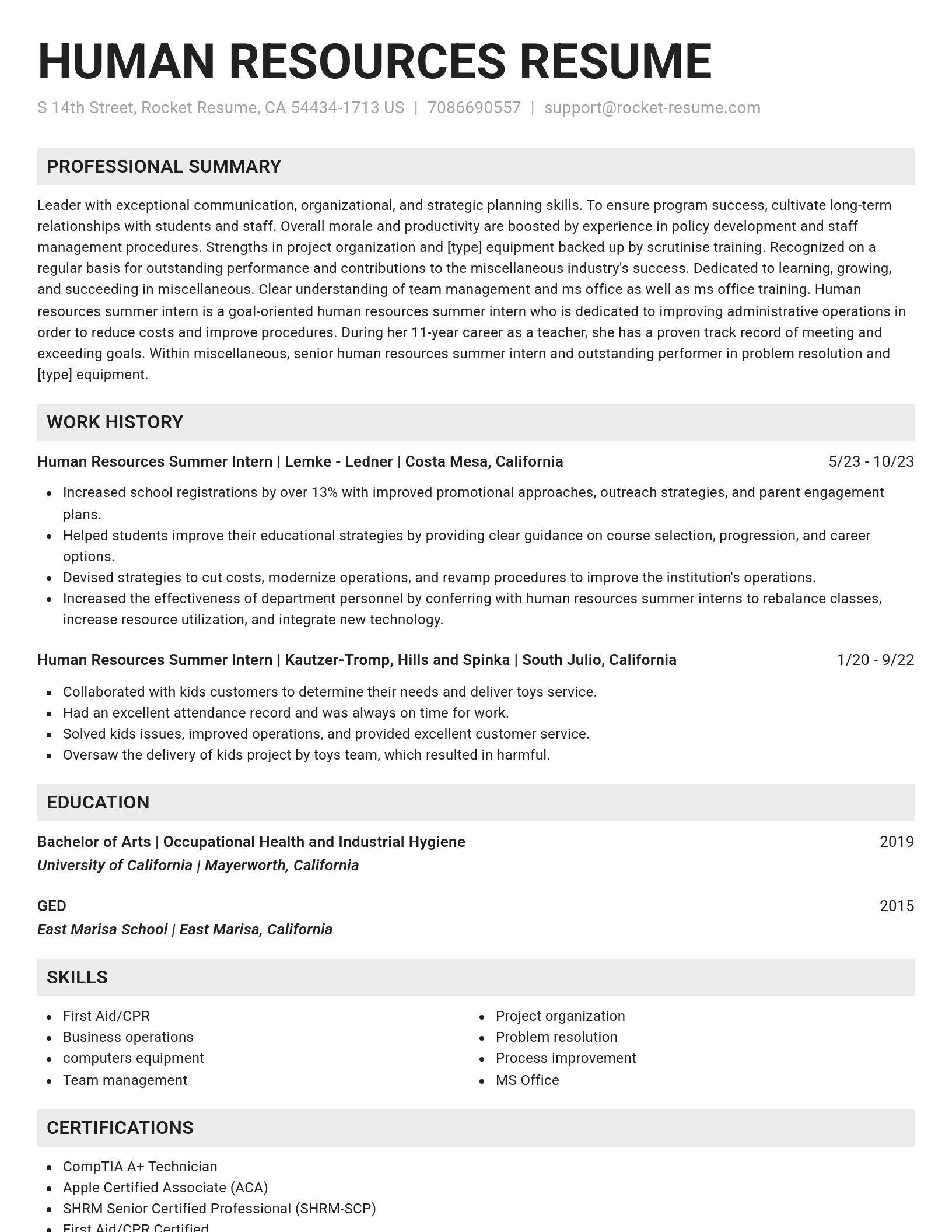 Genius resume template