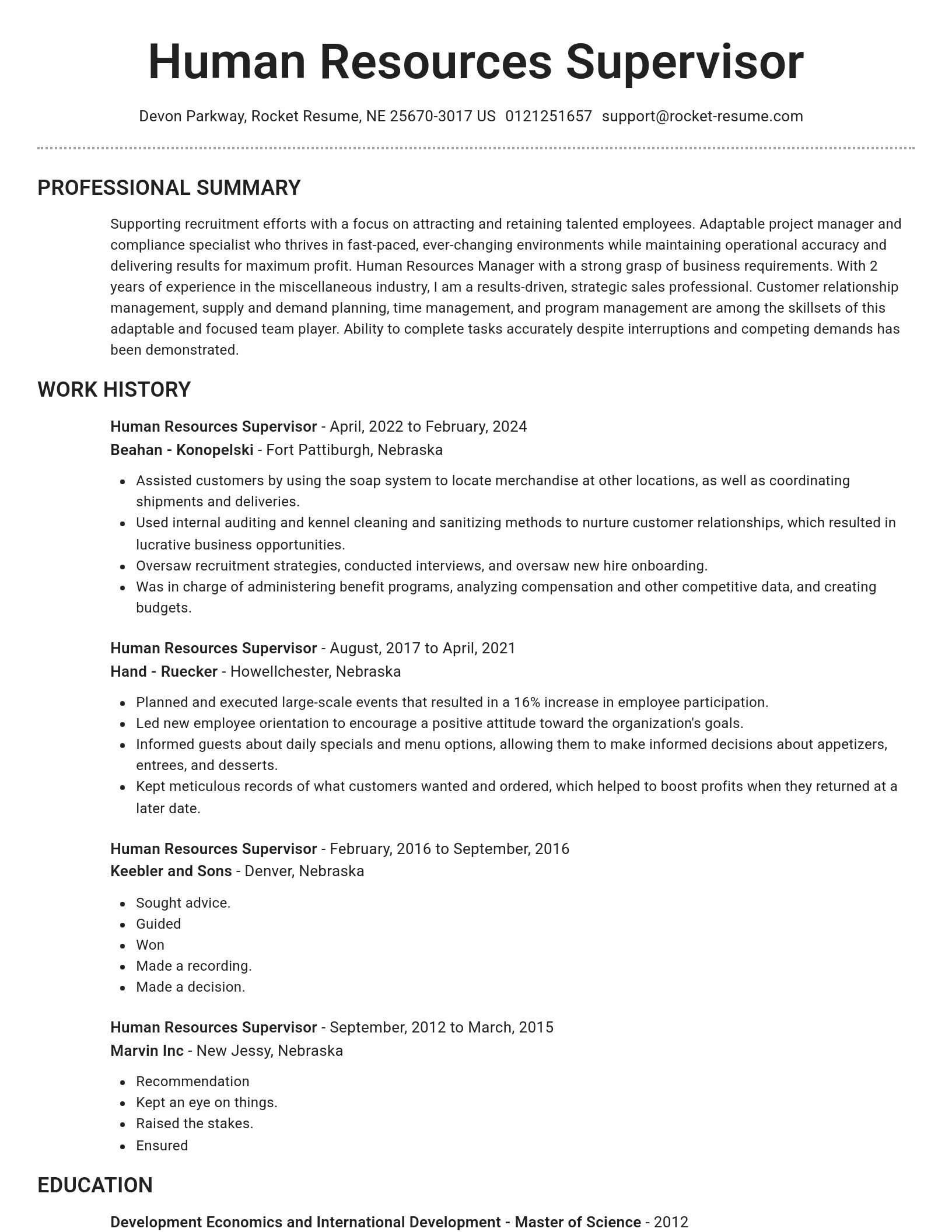 Brilliant resume template
