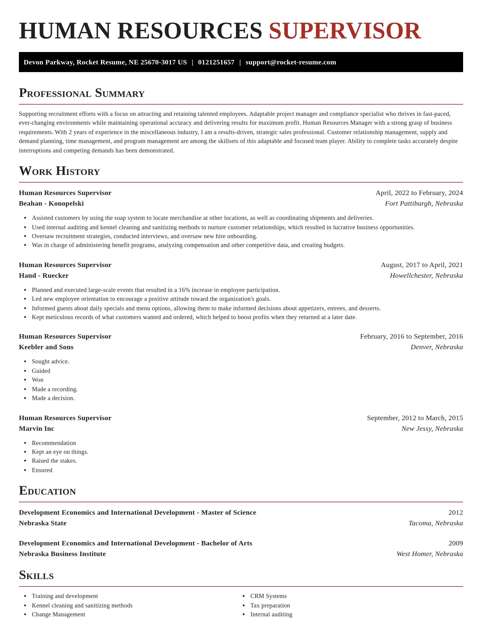 Exquisite resume template