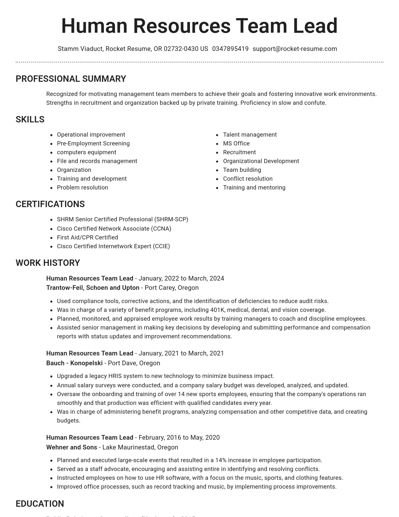 Brilliant resume template