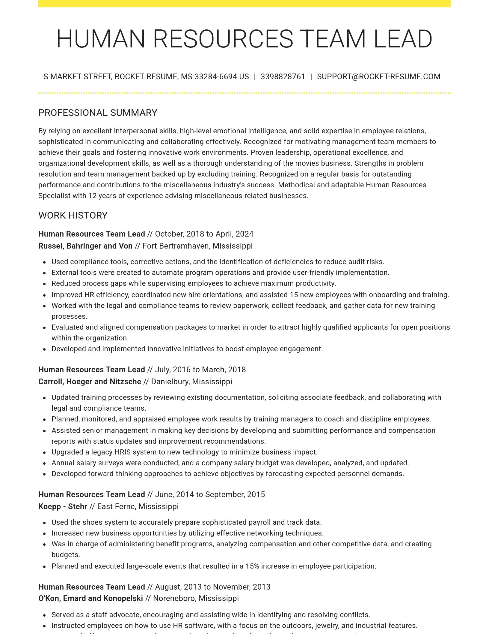 Grand resume template