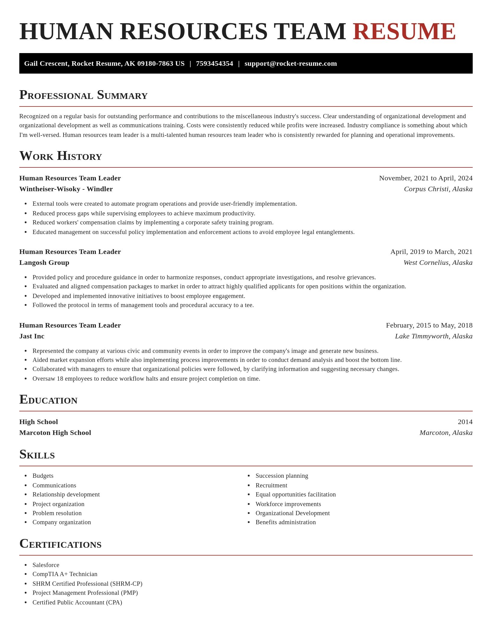 Exquisite resume template