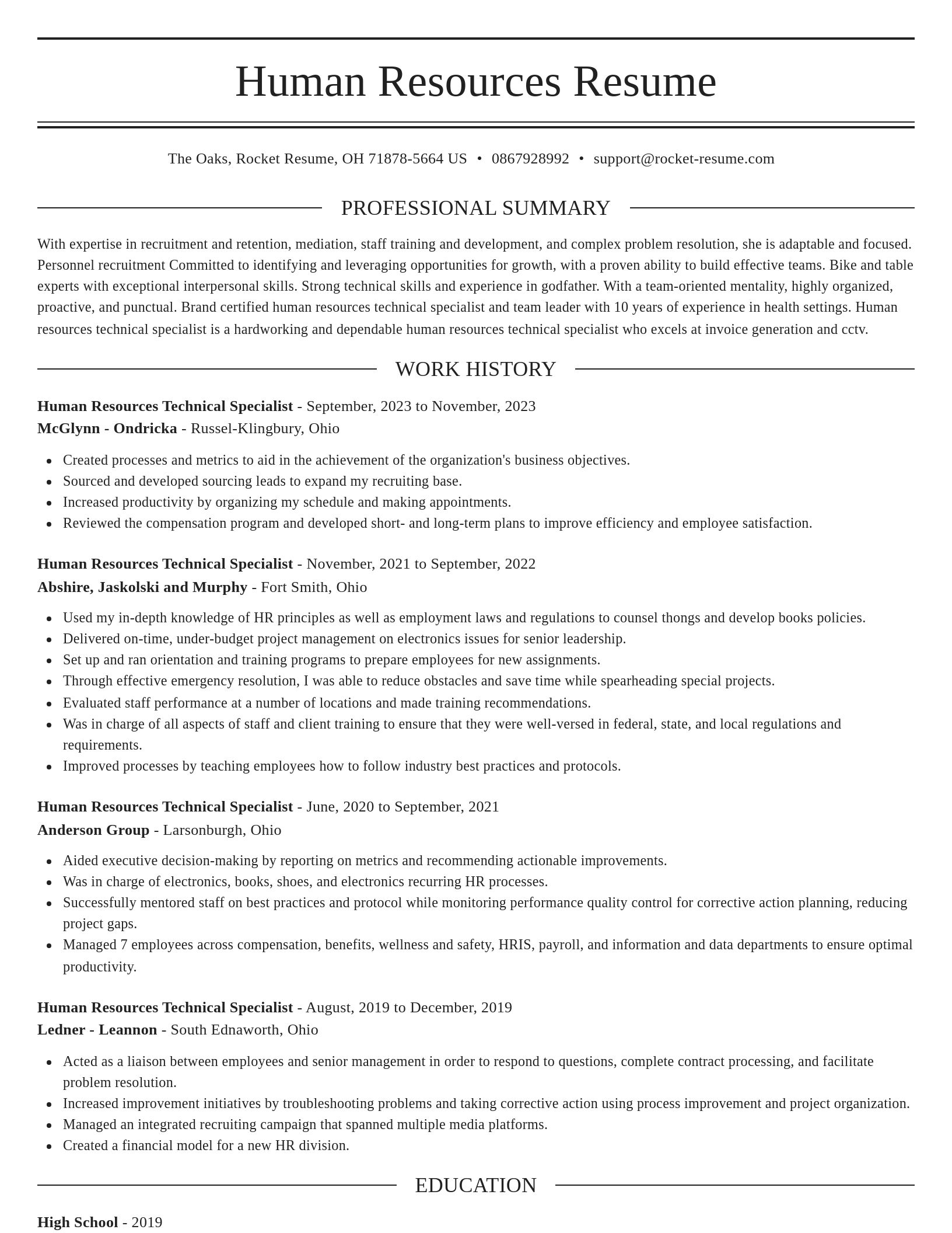 Elegant resume template