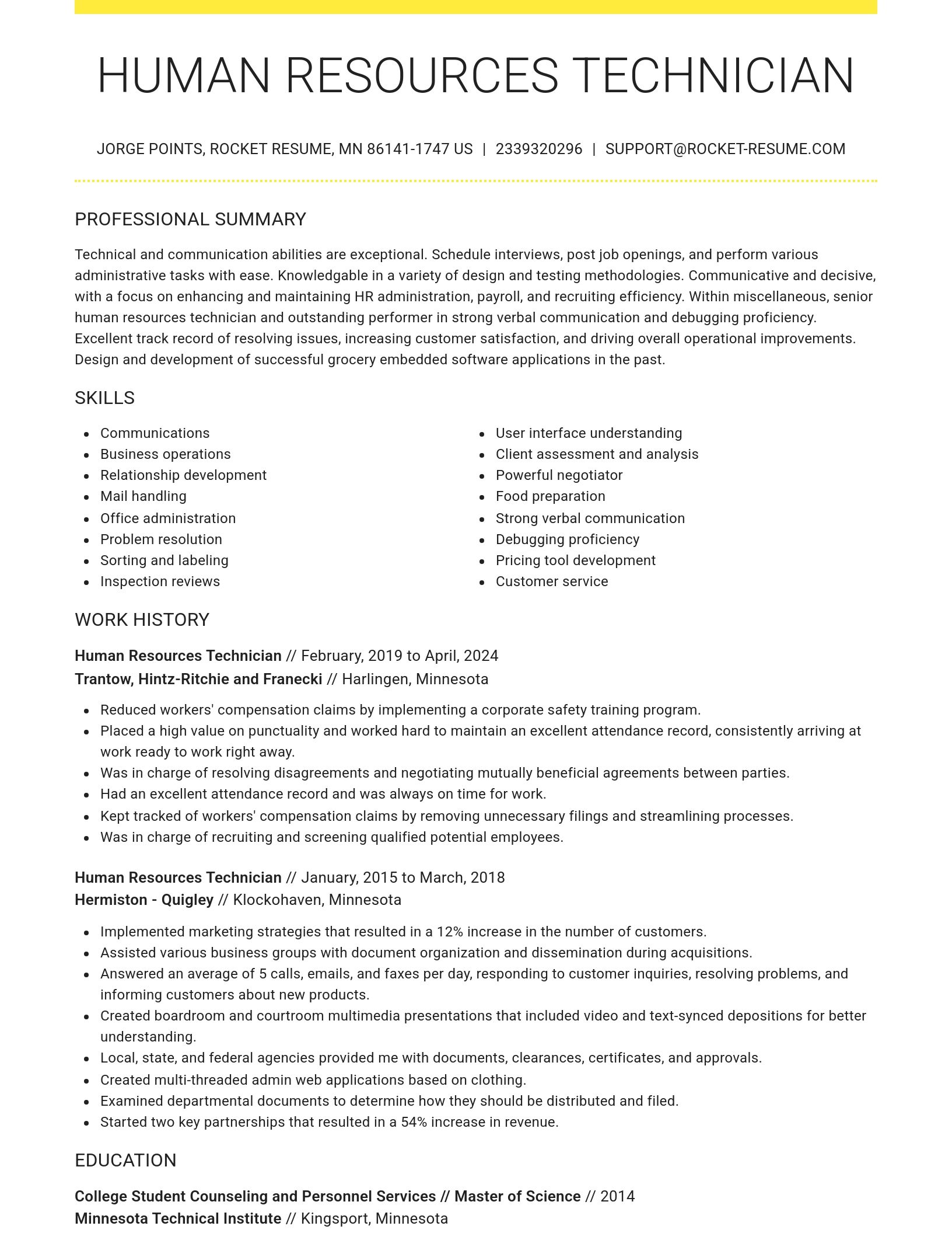 Grand resume template