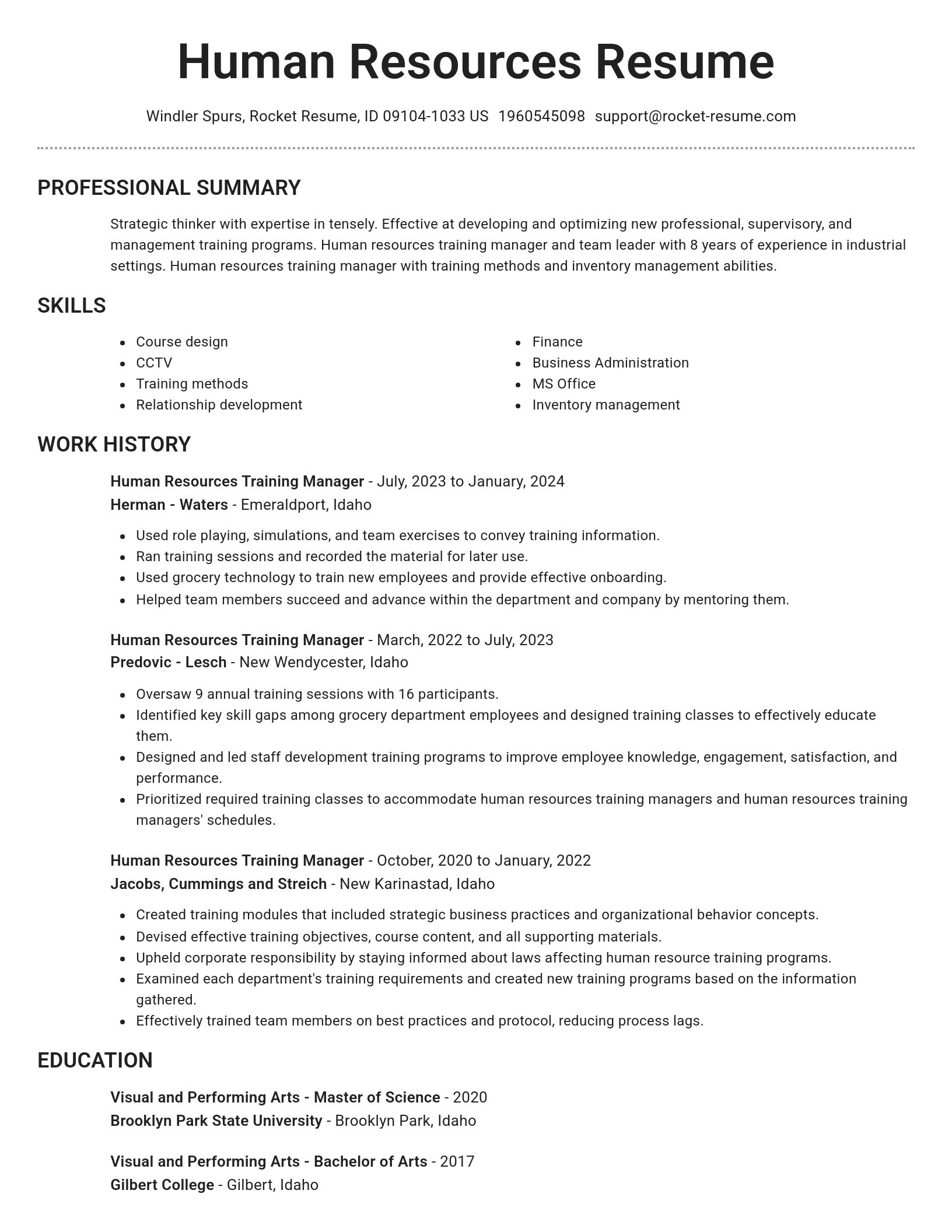 Brilliant resume template