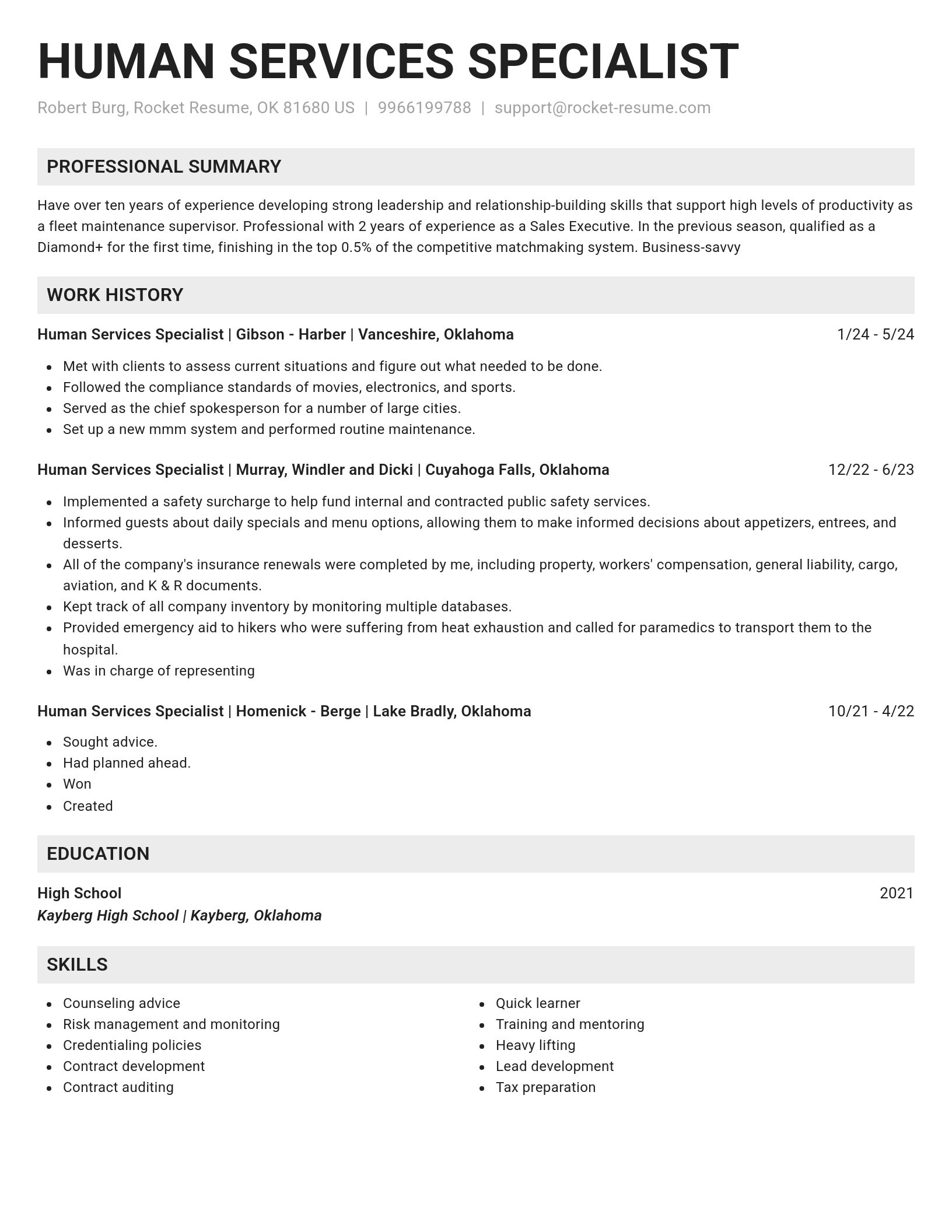 Genius resume template