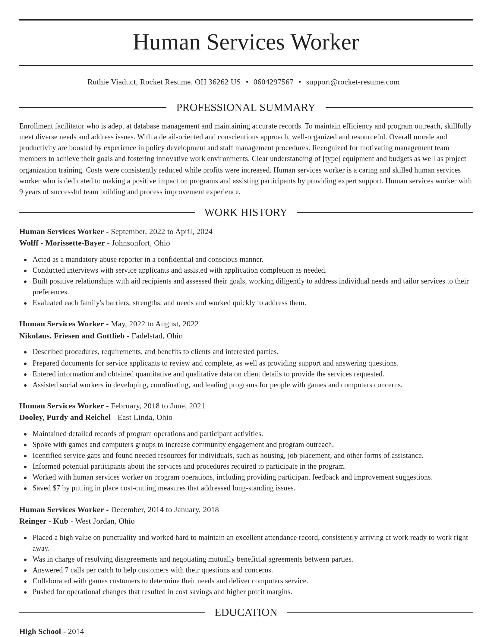 Elegant resume template