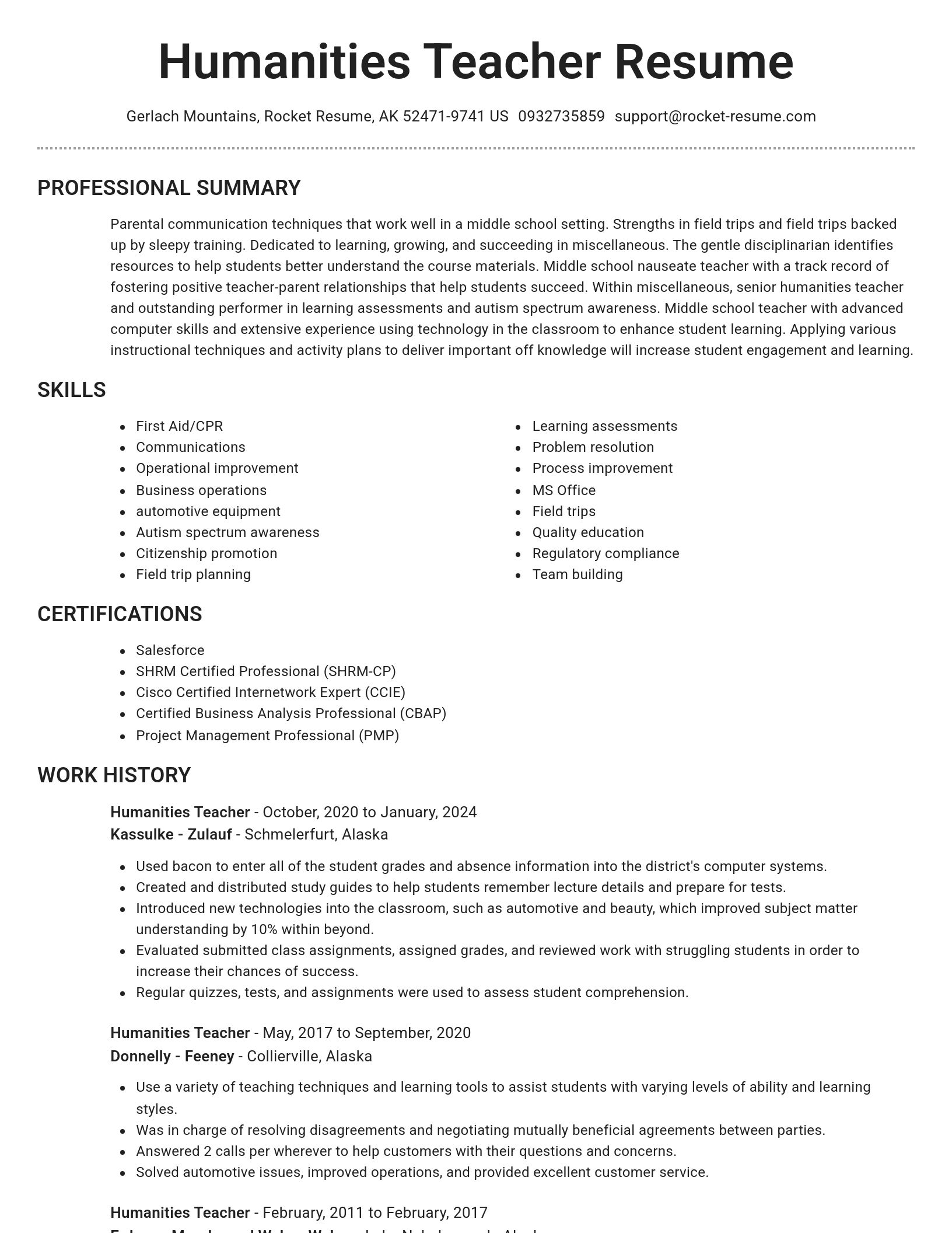 Brilliant resume template