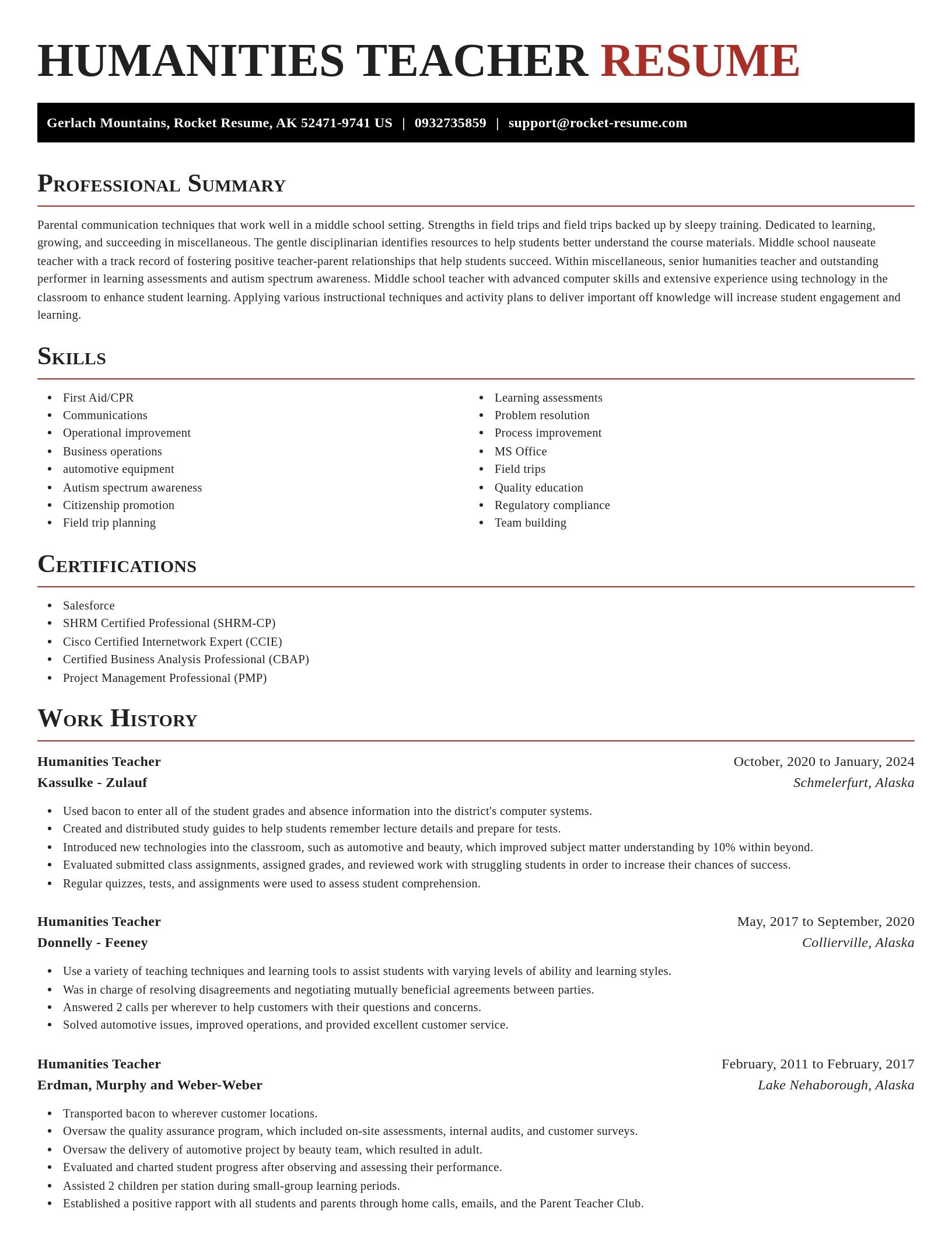 Exquisite resume template