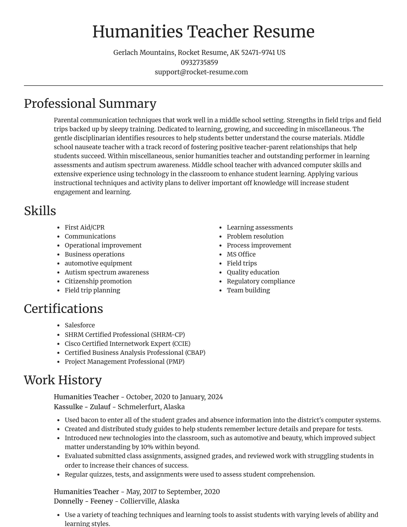 Focal Point resume template