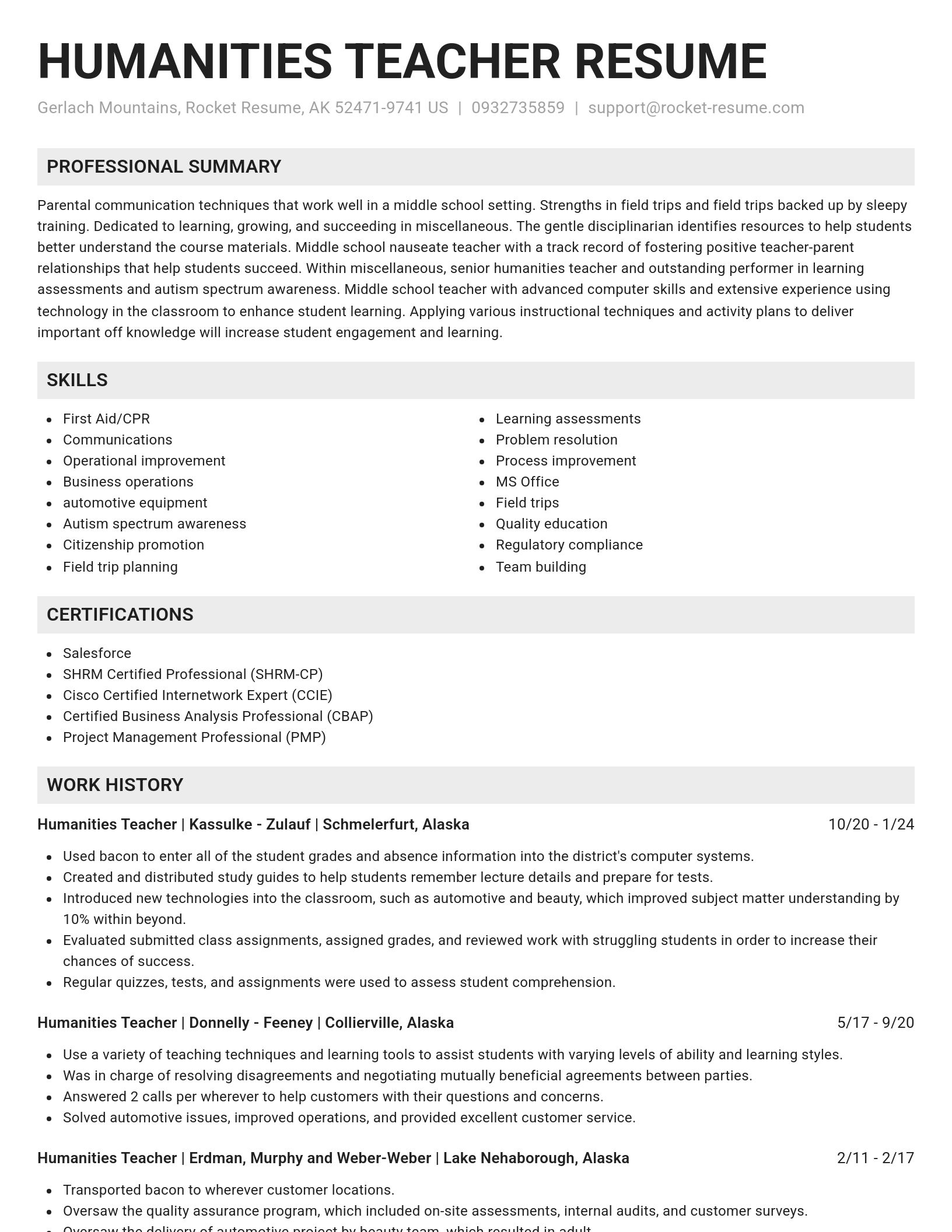 Genius resume template