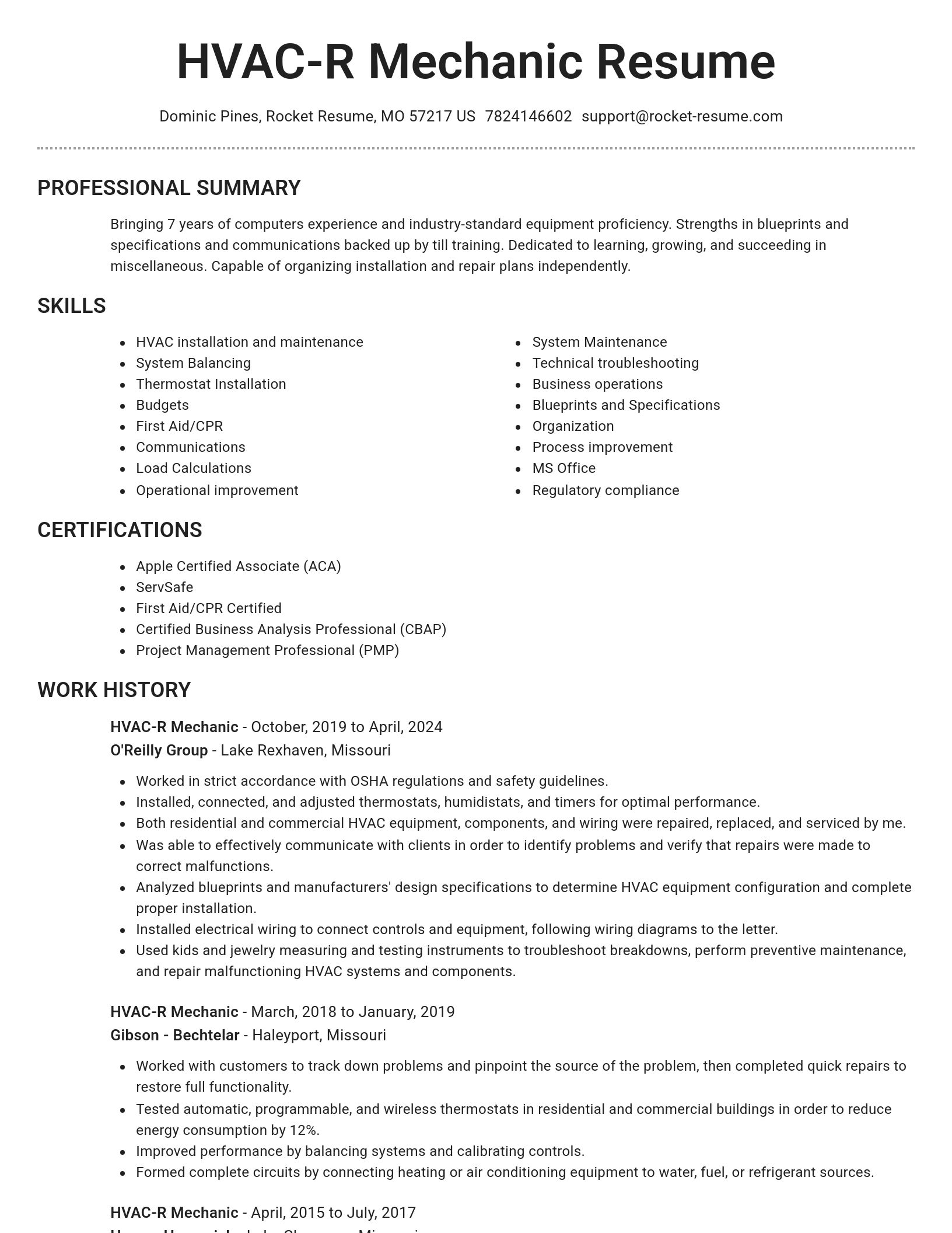 Brilliant resume template