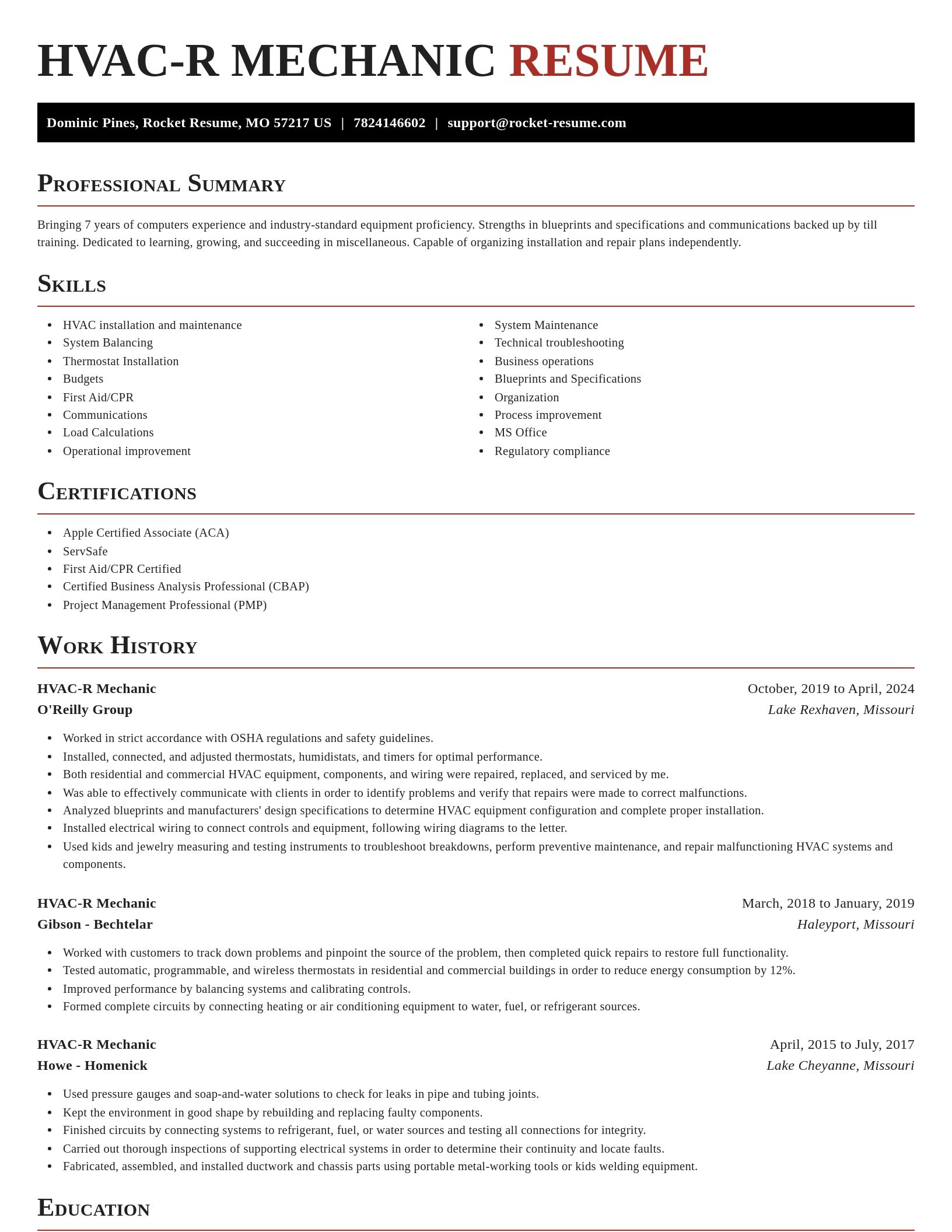 Exquisite resume template