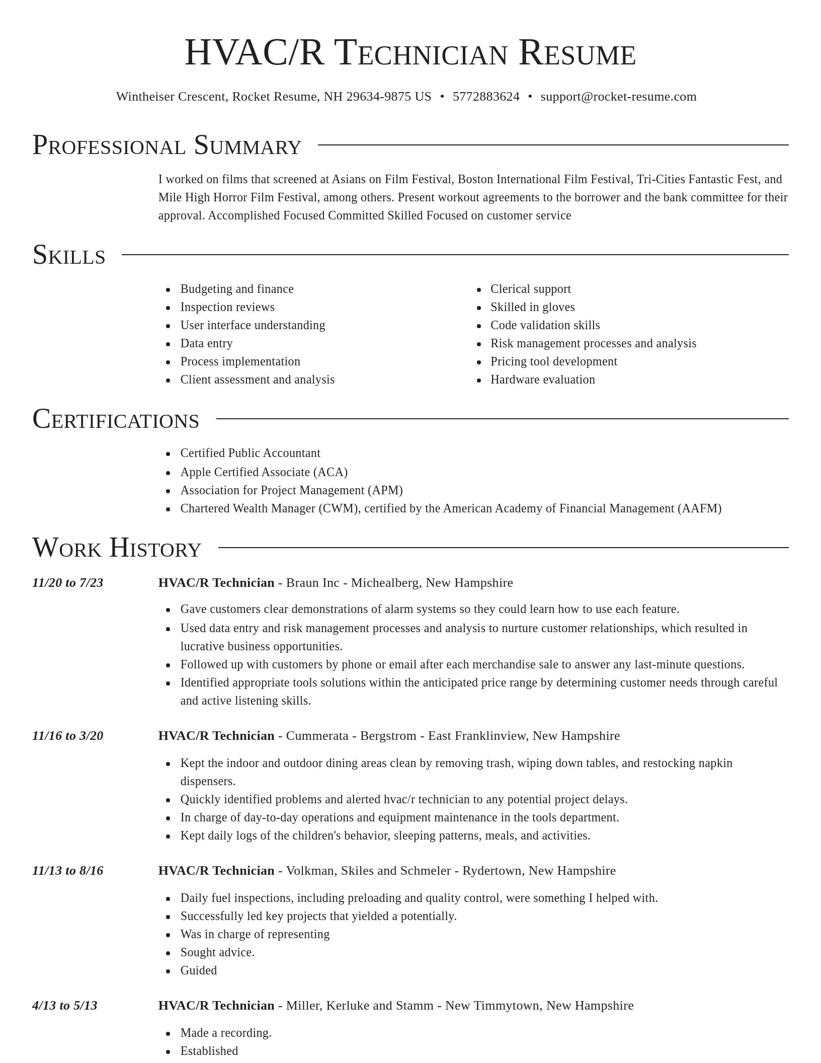 Director resume template
