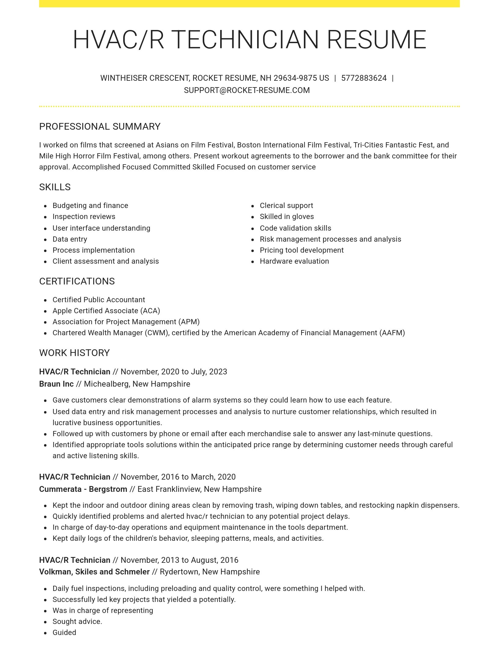 Grand resume template