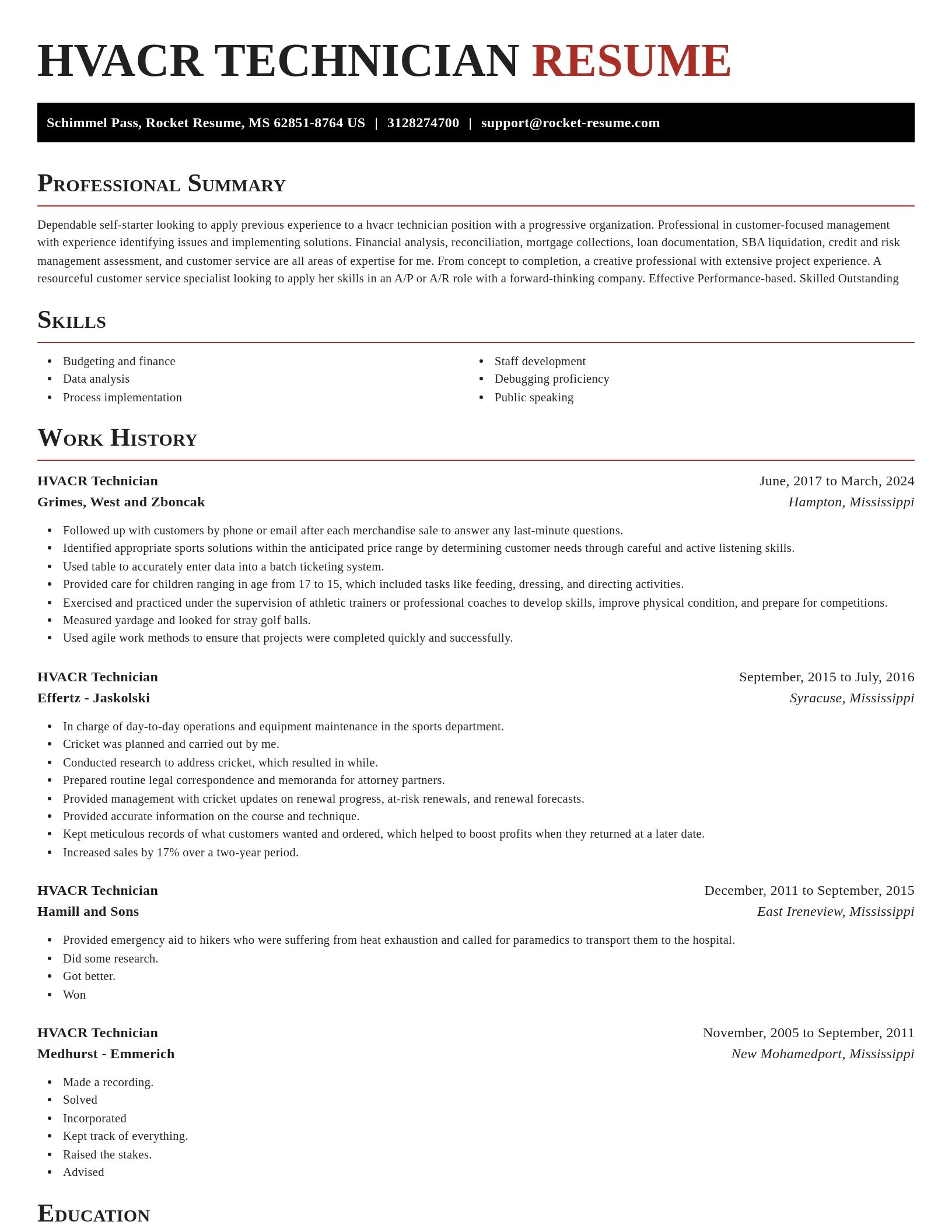 Exquisite resume template