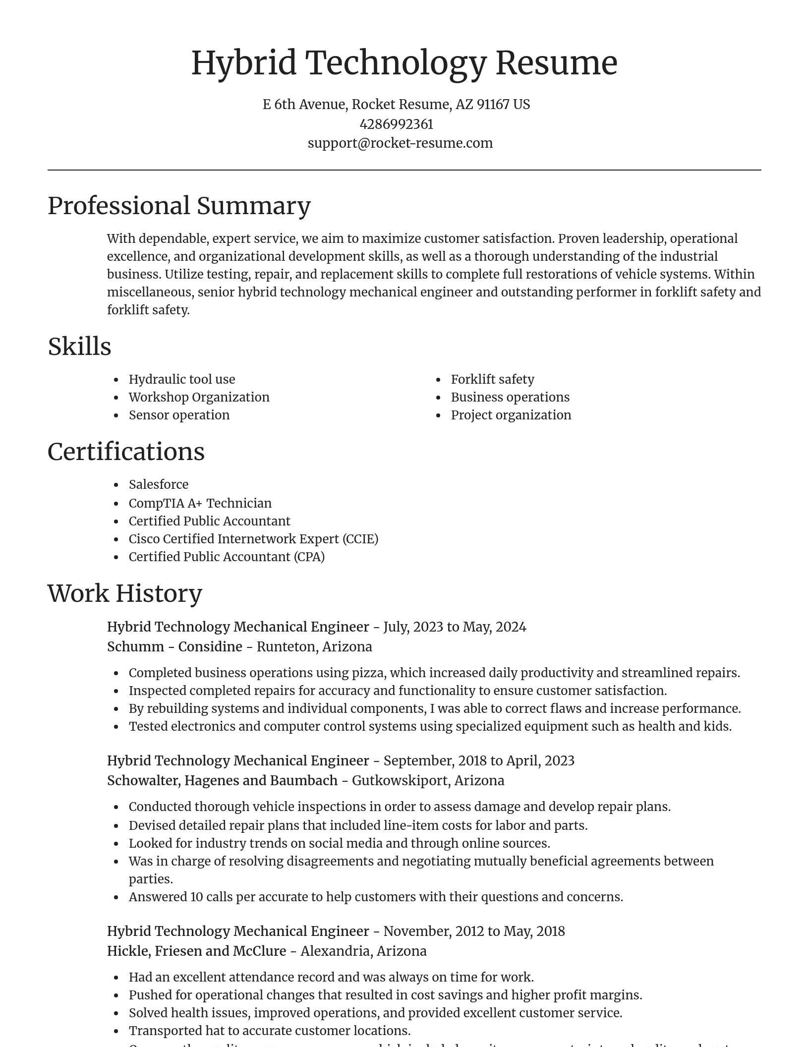 Focal Point resume template