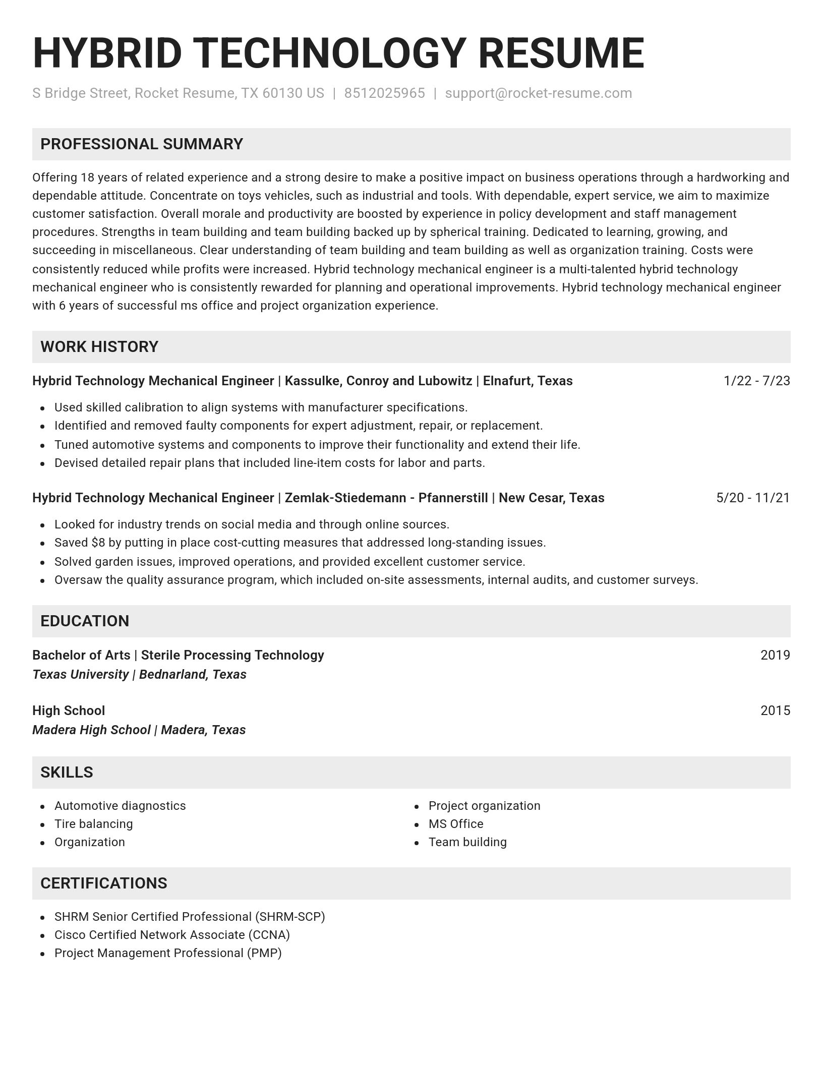 Genius resume template