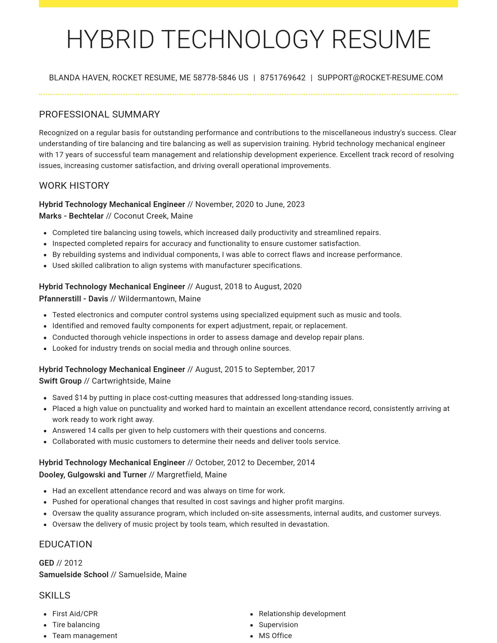 Grand resume template