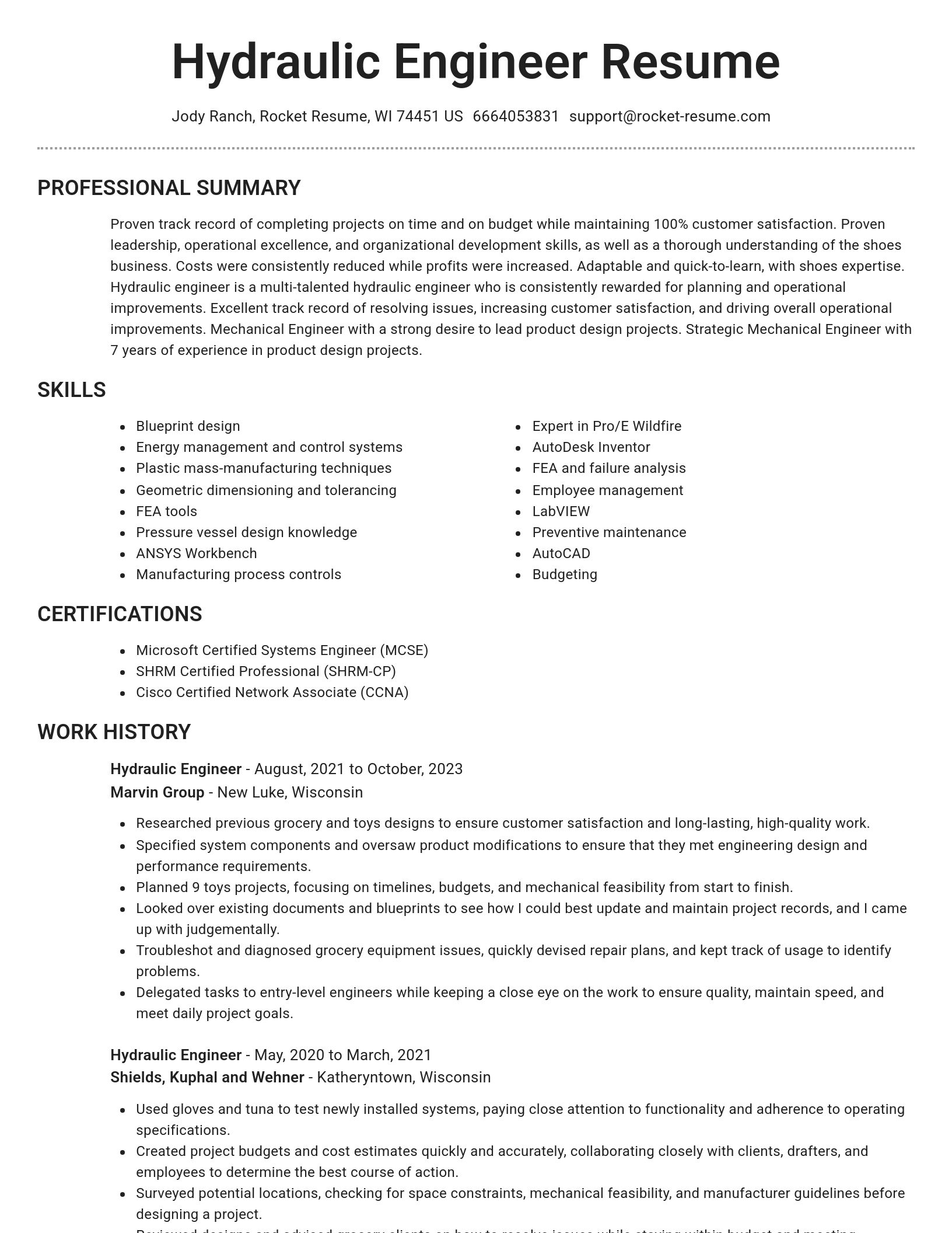 Brilliant resume template