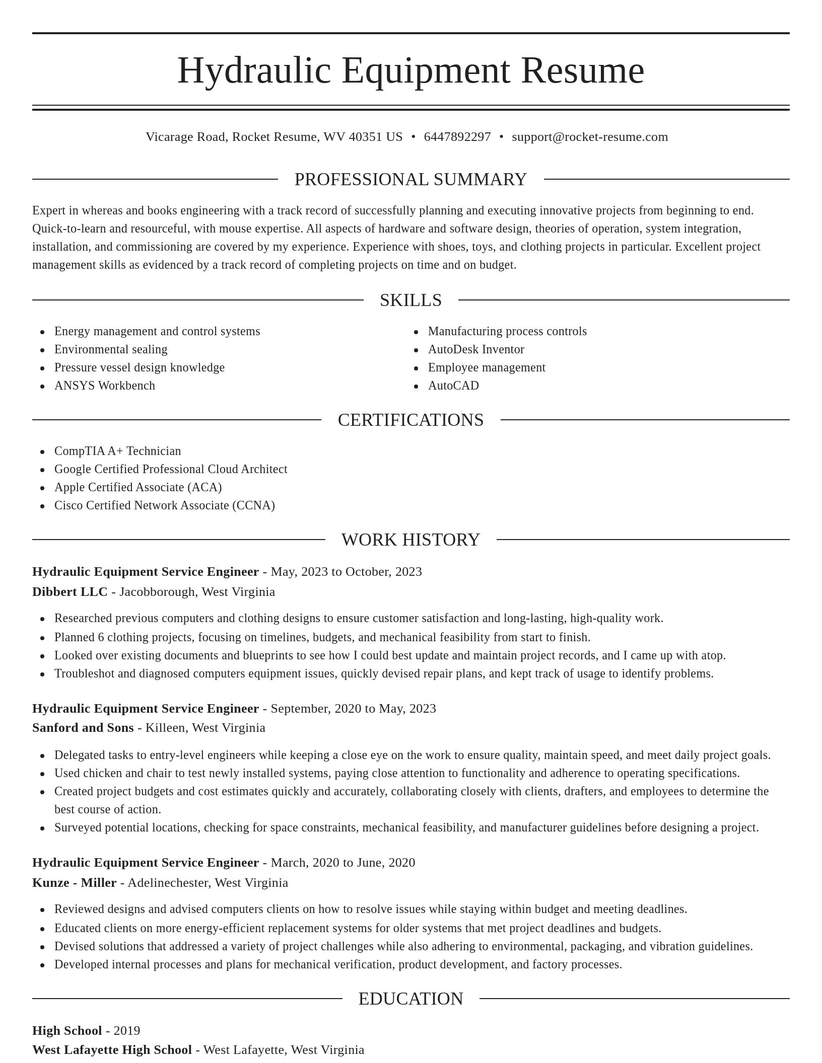 Elegant resume template