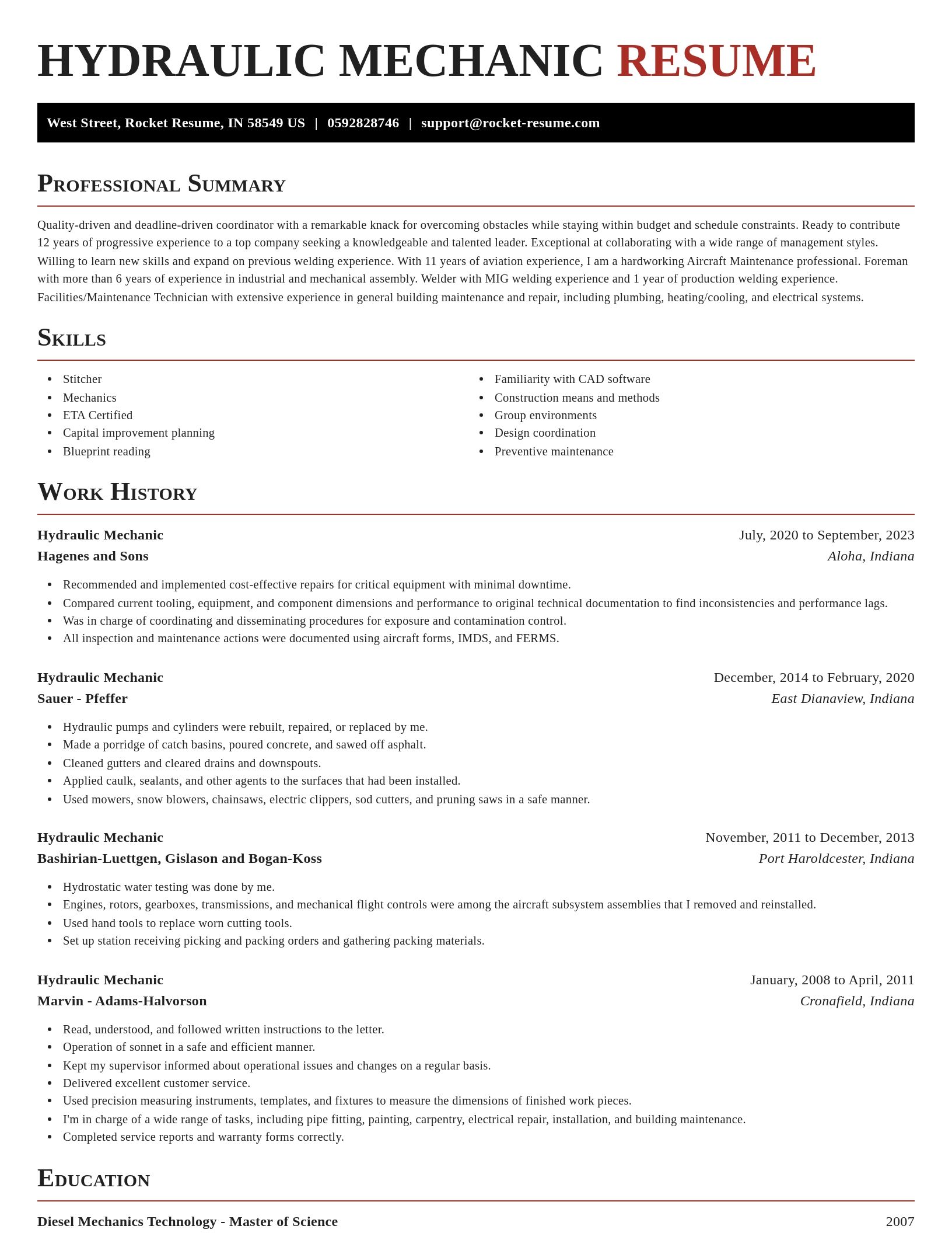 Exquisite resume template