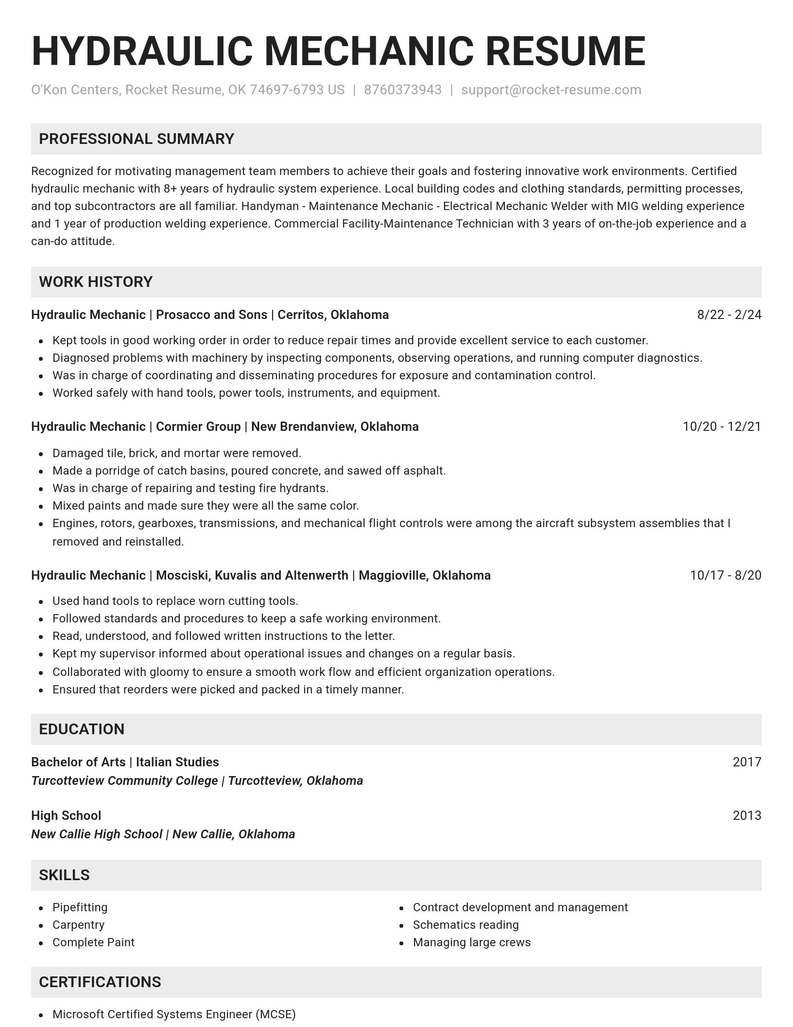 Genius resume template