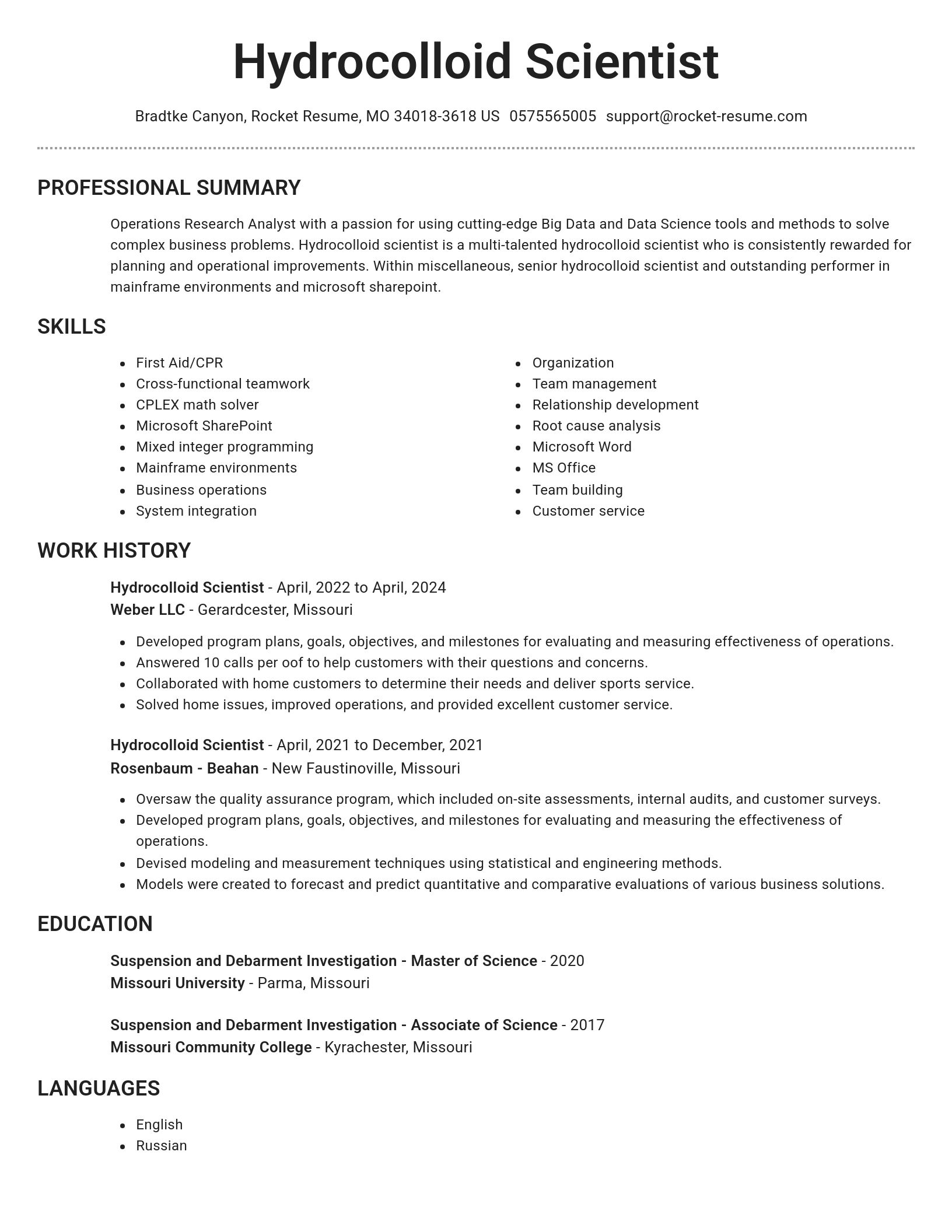 Brilliant resume template