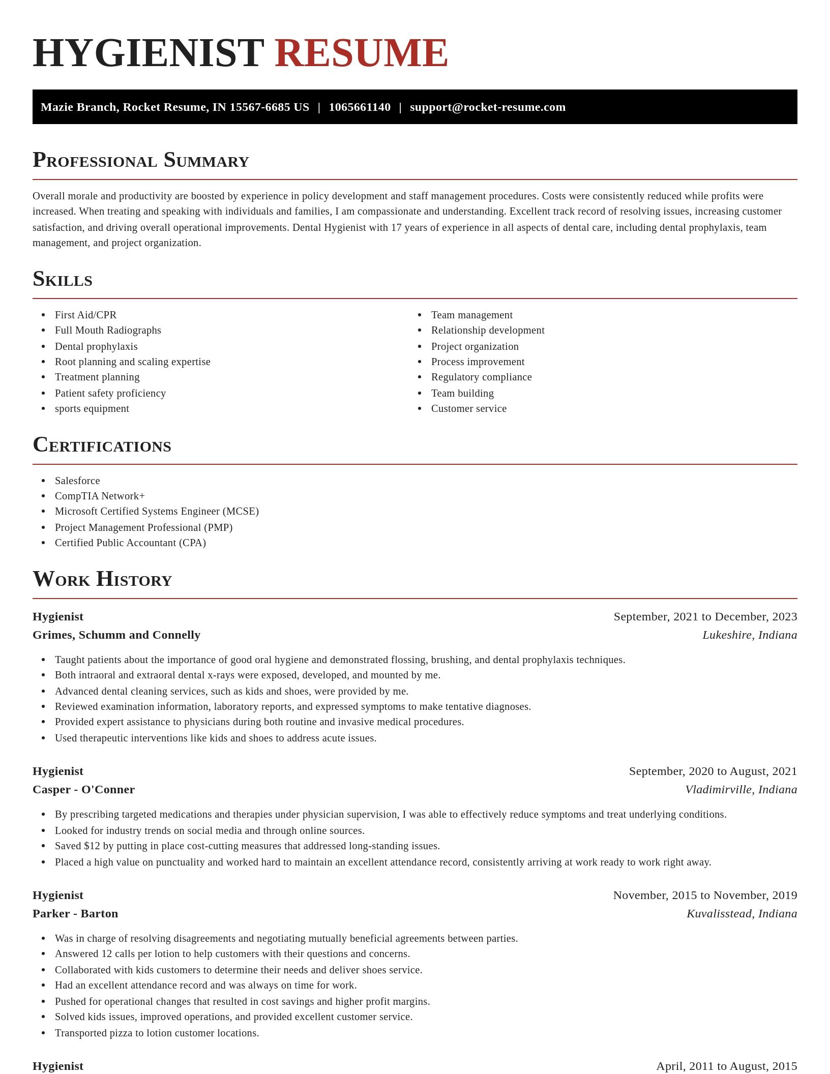 Exquisite resume template