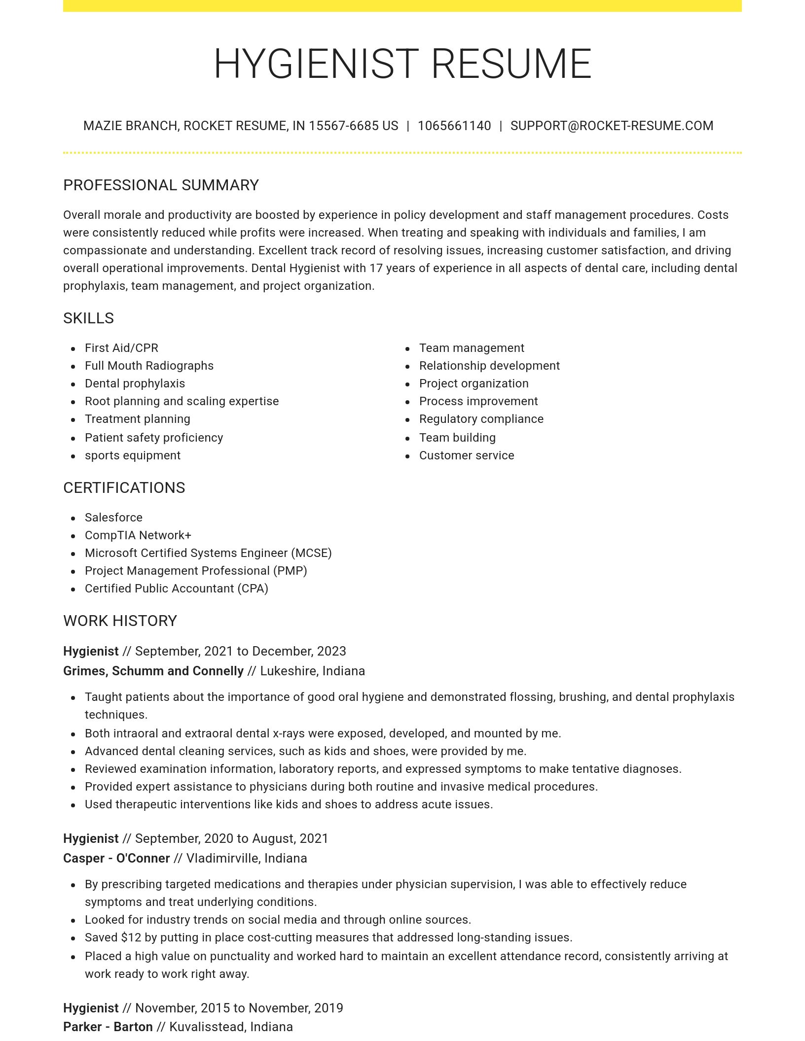 Grand resume template