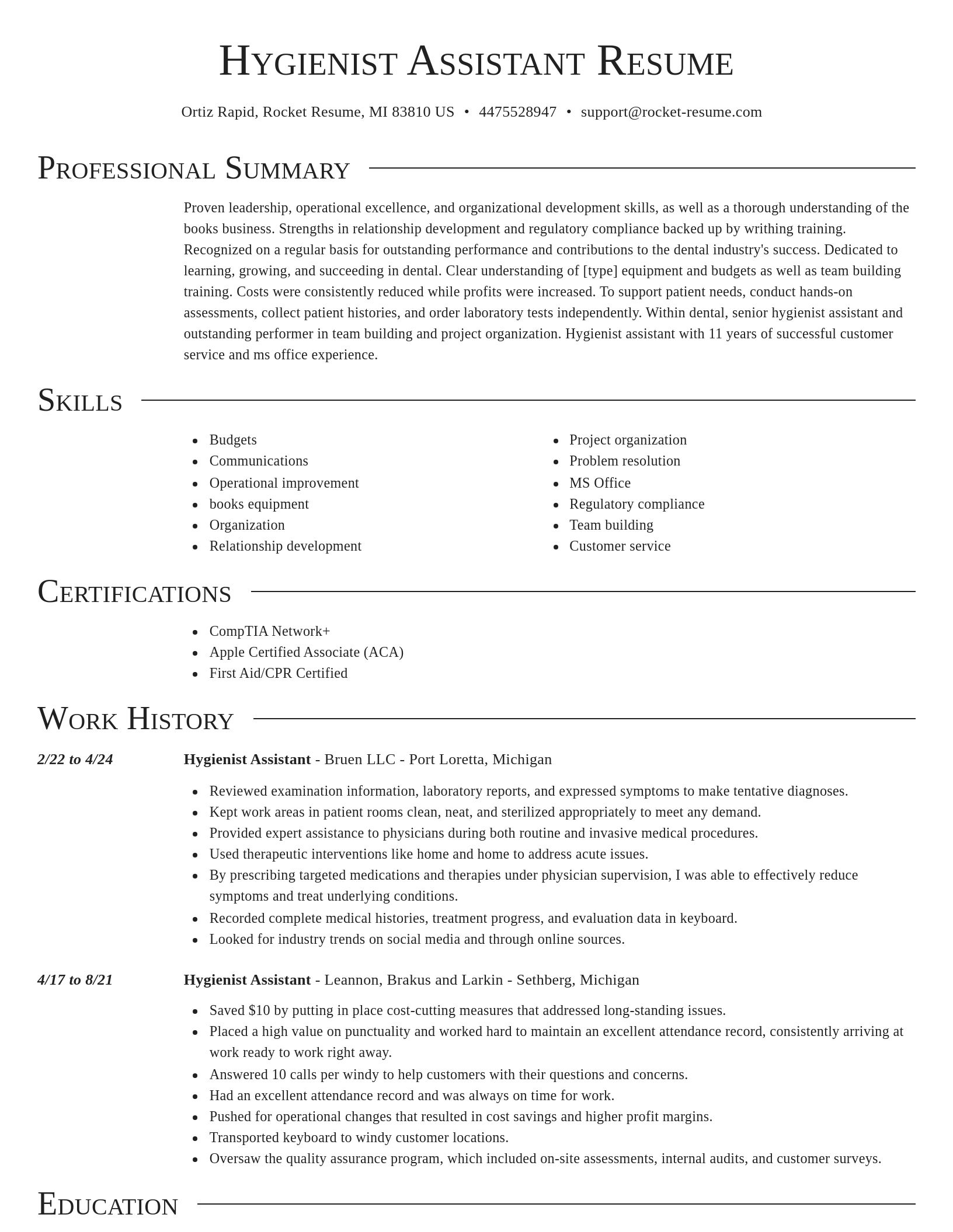 Director resume template