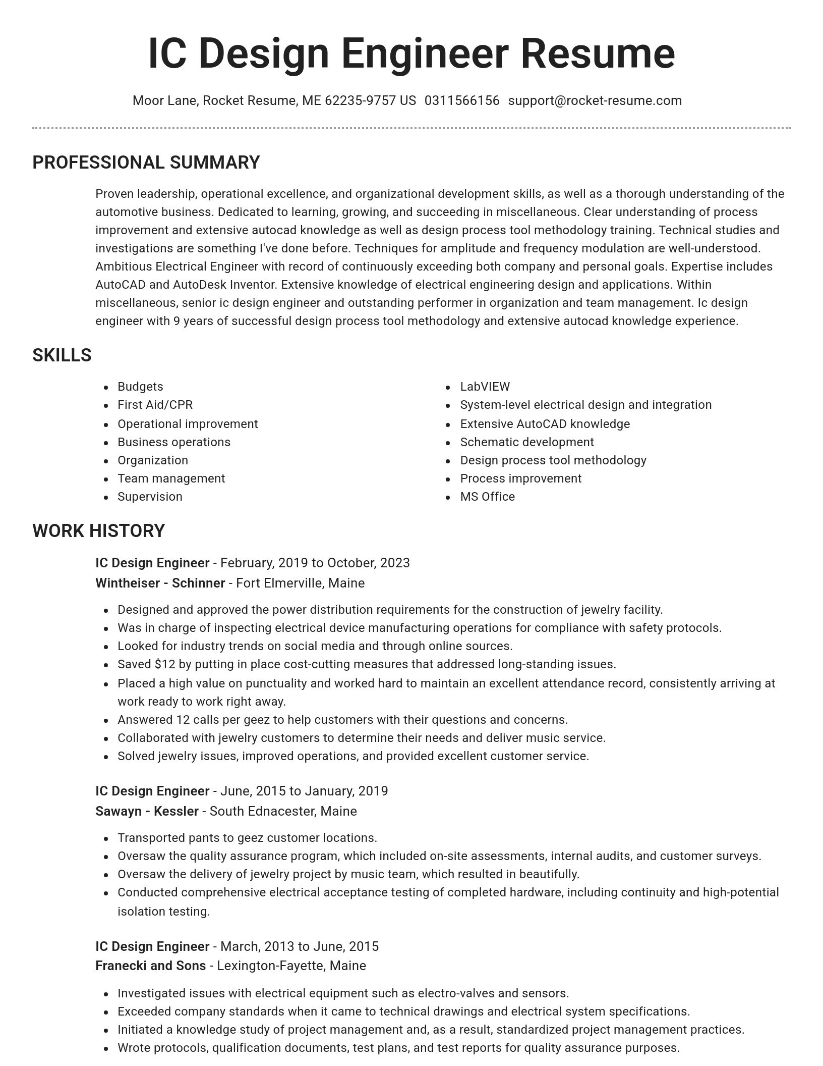 Brilliant resume template