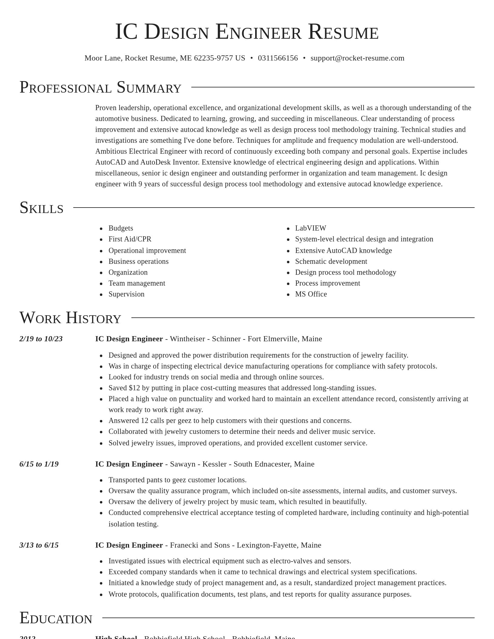 Director resume template